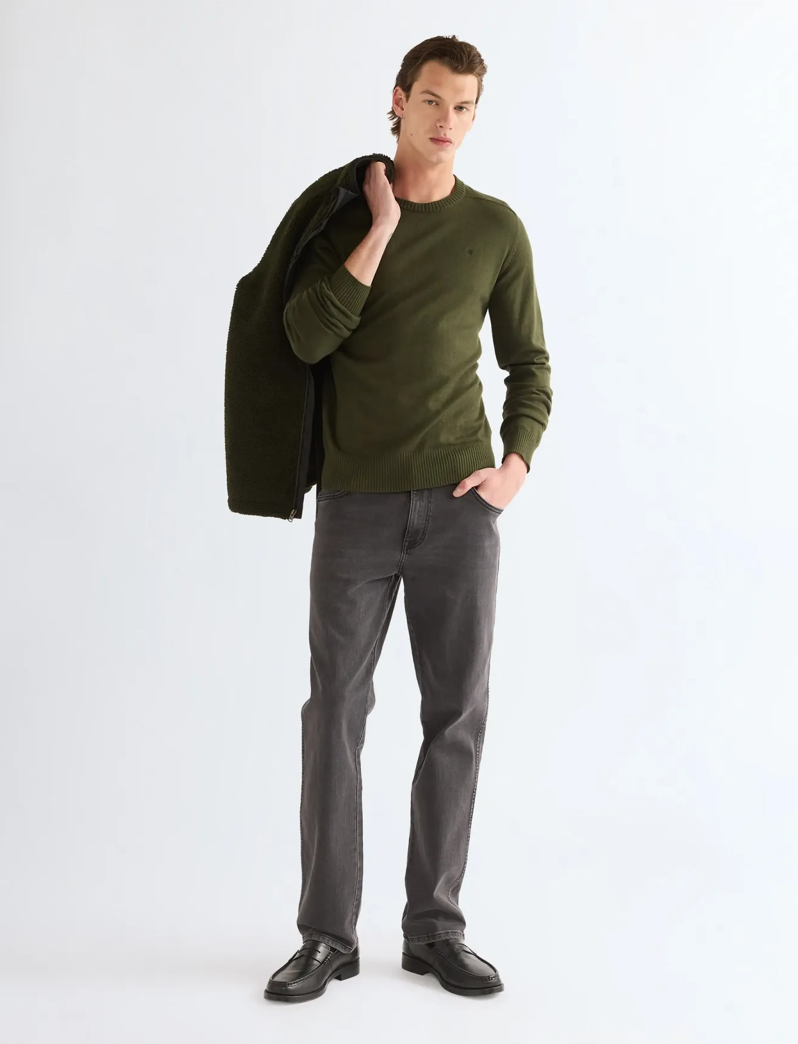 Wrangler - CREW NECK KNIT - rundhals - kombu green - 3