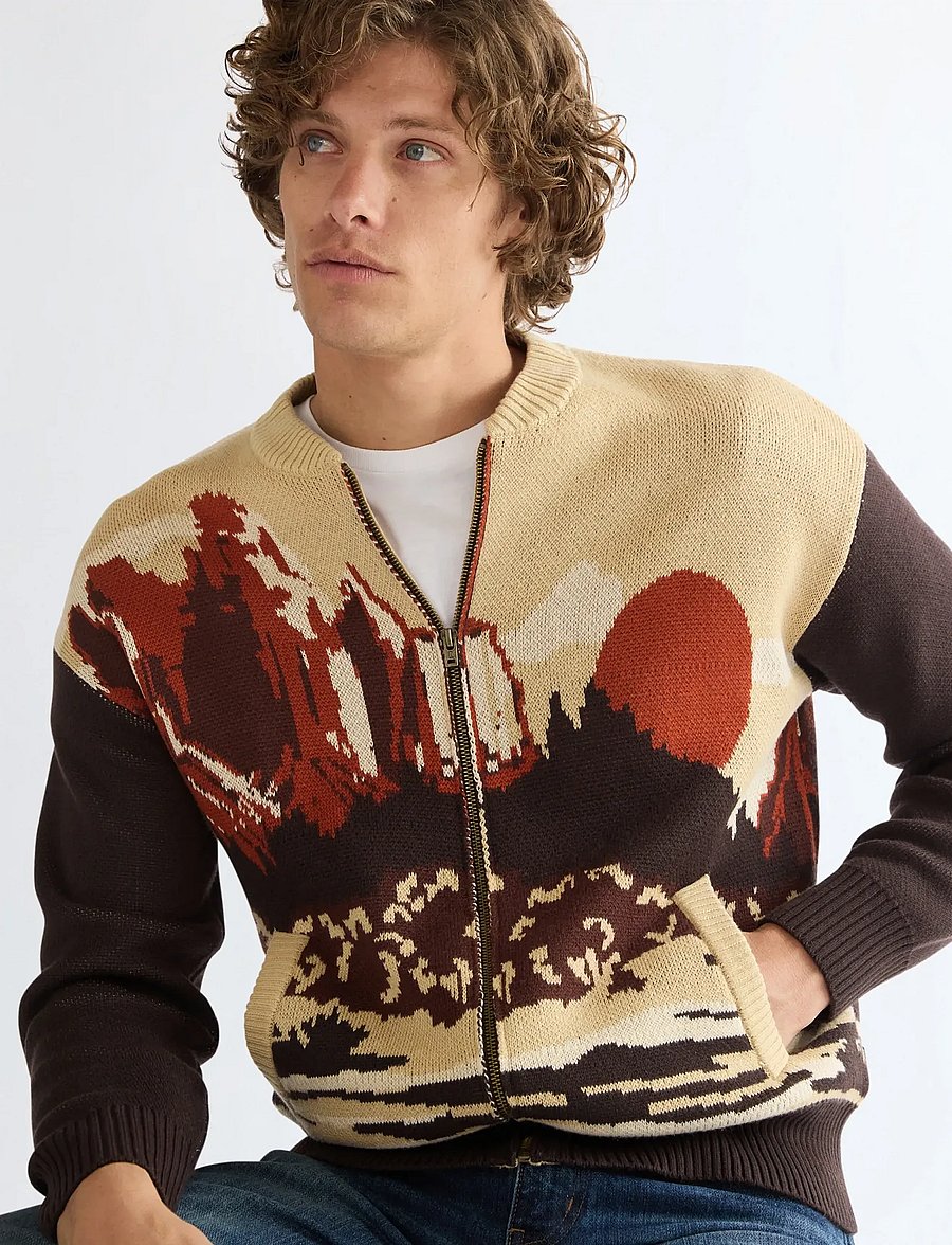 Wrangler - FULL ZIP CARDIGAN - strickjacken - desert scenic - 5