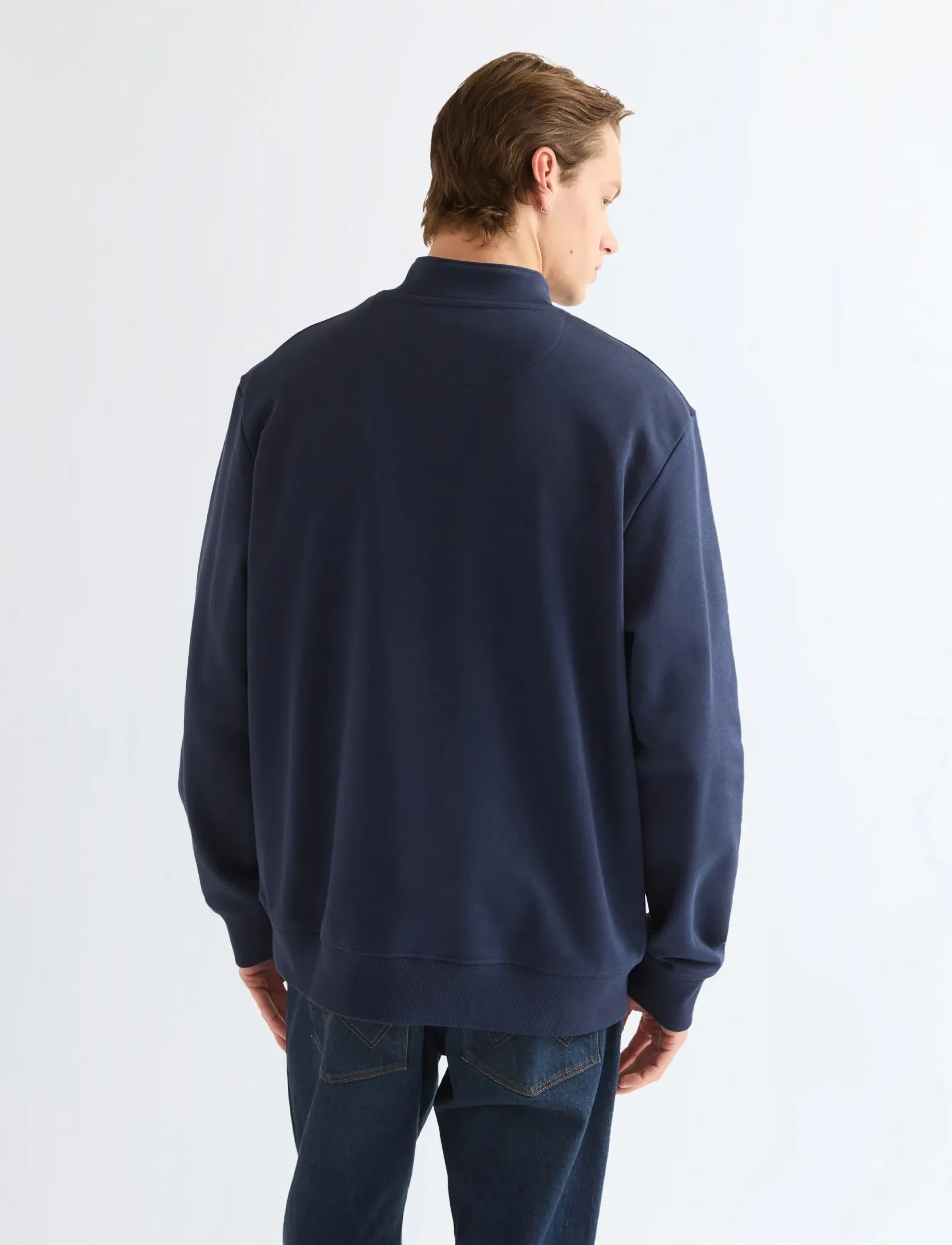 Wrangler - FUNNEL NECK ZIP - sügisesed riided - black iris - 4