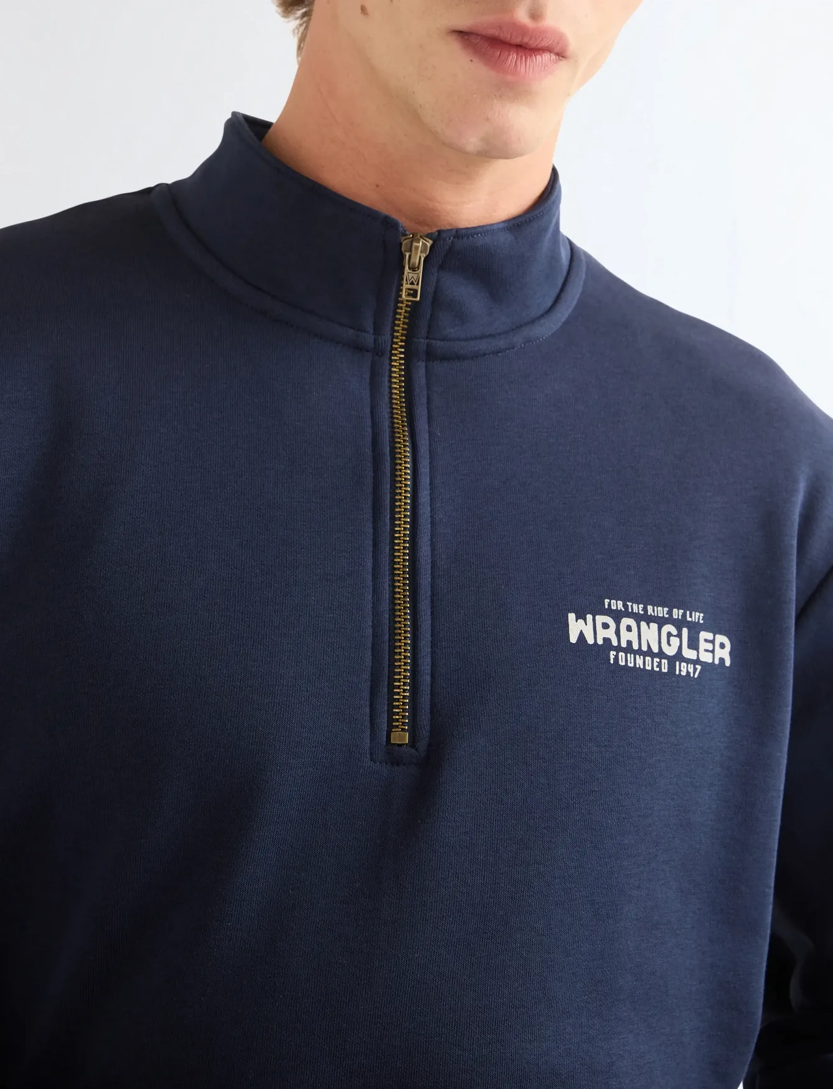Wrangler - FUNNEL NECK ZIP - sügisesed riided - black iris - 5