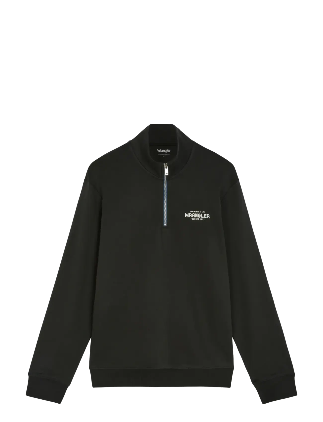 Wrangler FUNNEL NECK ZIP - Vis alt - FADED BLACK / grey