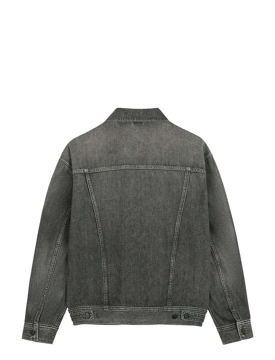 Wrangler - ANTI FIT TRUCKER JACKET - uforede denimjakker - smoky granite - 2