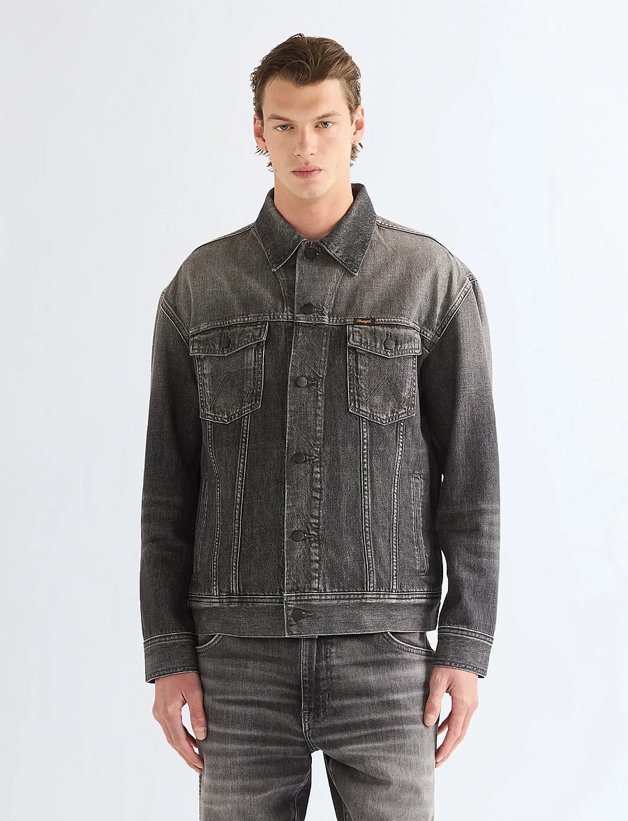 Wrangler - ANTI FIT TRUCKER JACKET - uforede denimjakker - smoky granite - 0