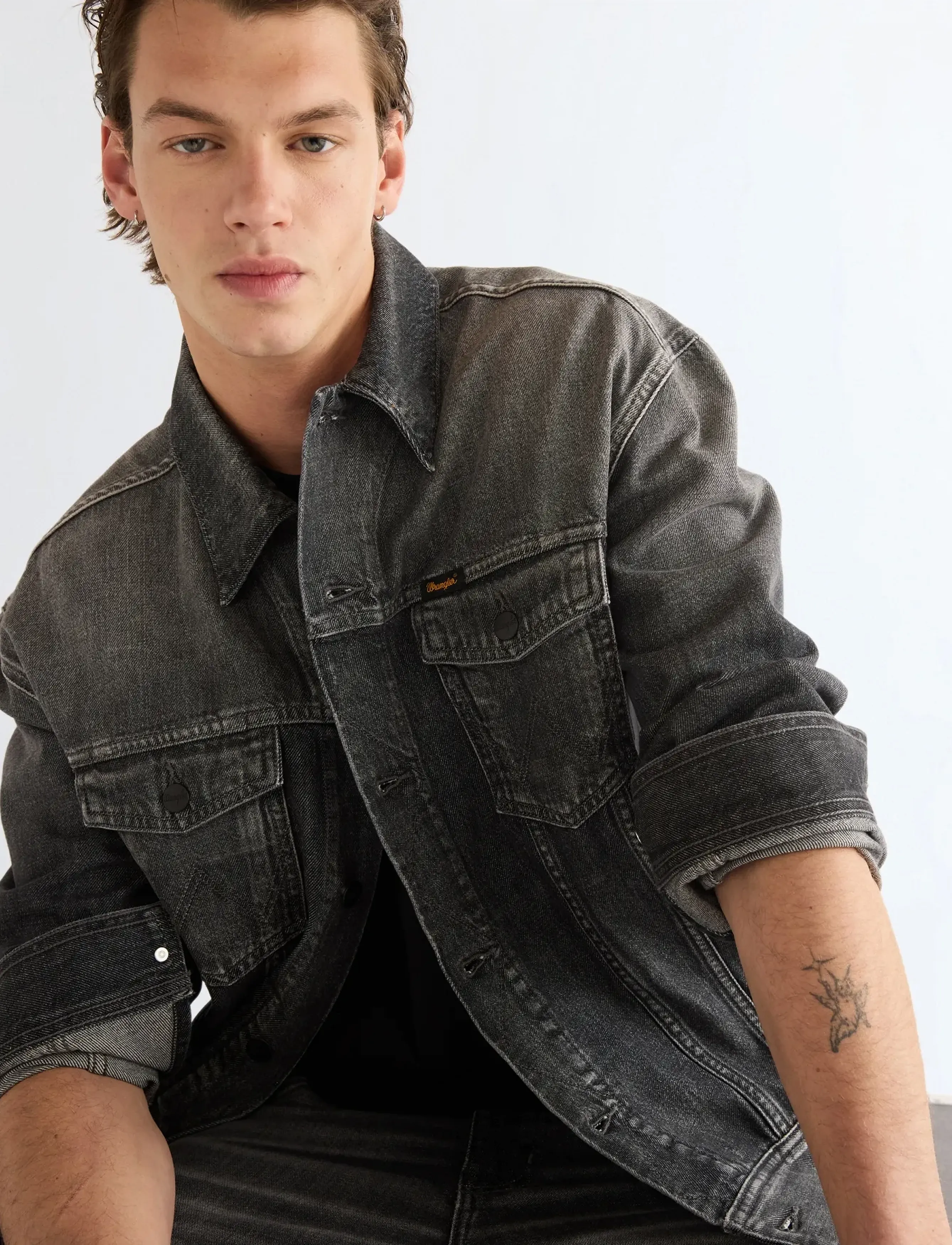 WRANGLER Anti Fit Trucker Jacket jeansjackor herr – bild 6