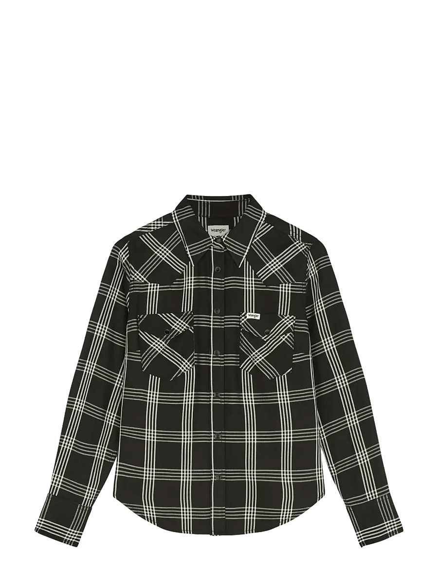 Wrangler - WESTERN SHIRT - langärmlige hemden - black - 1