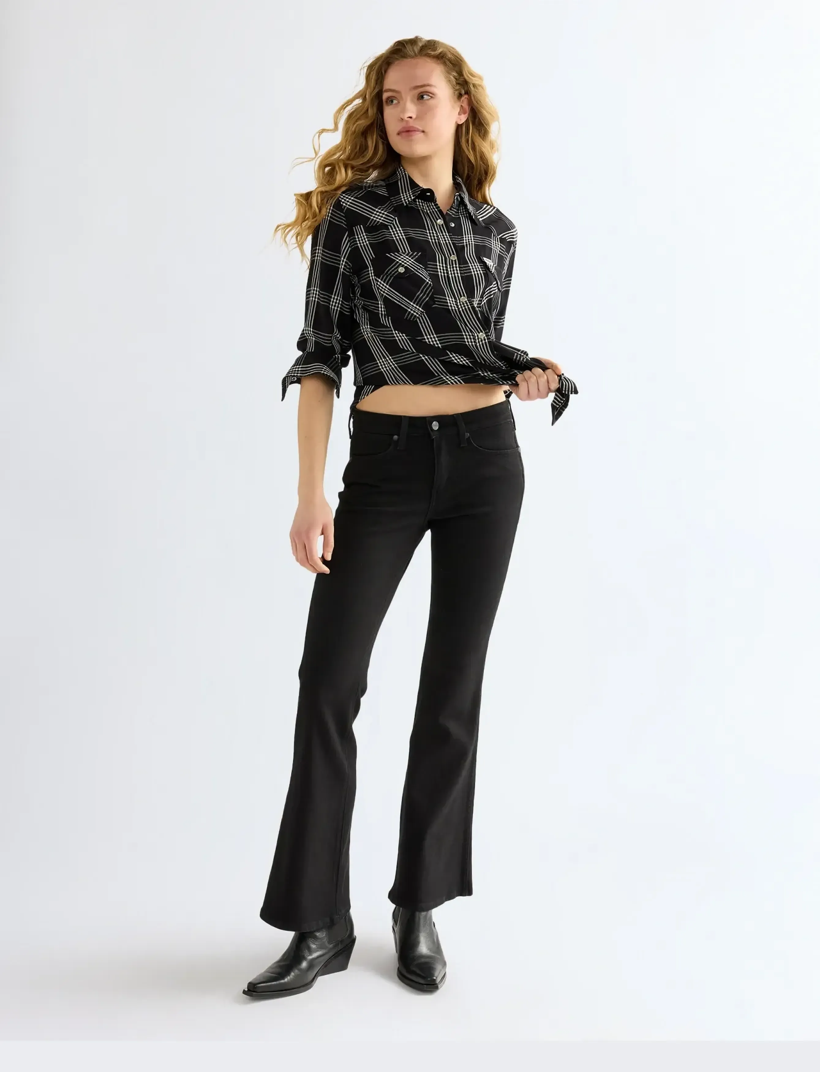 Wrangler - WESTERN SHIRT - langärmlige hemden - black - 3