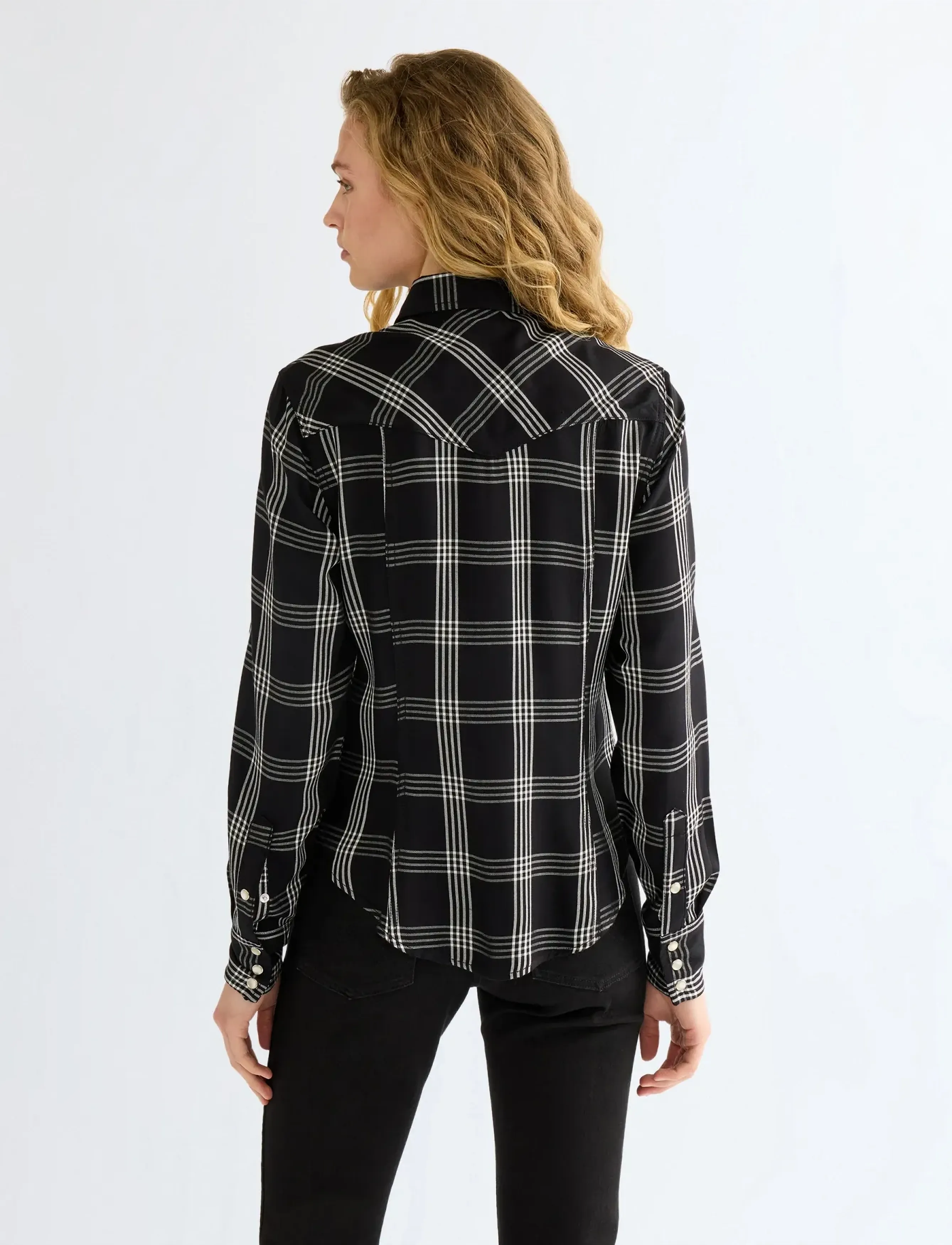 Wrangler - WESTERN SHIRT - langärmlige hemden - black - 4