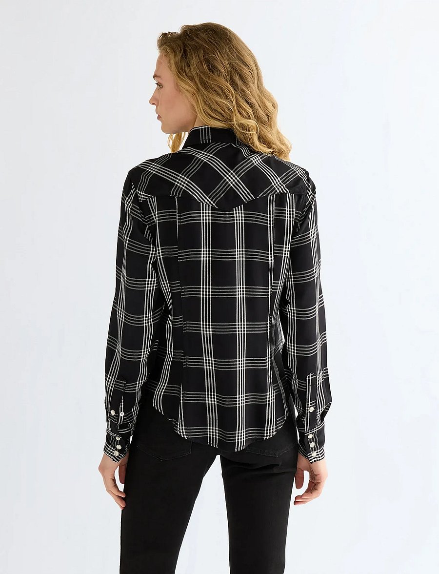 Wrangler - WESTERN SHIRT - langärmlige hemden - black - 4