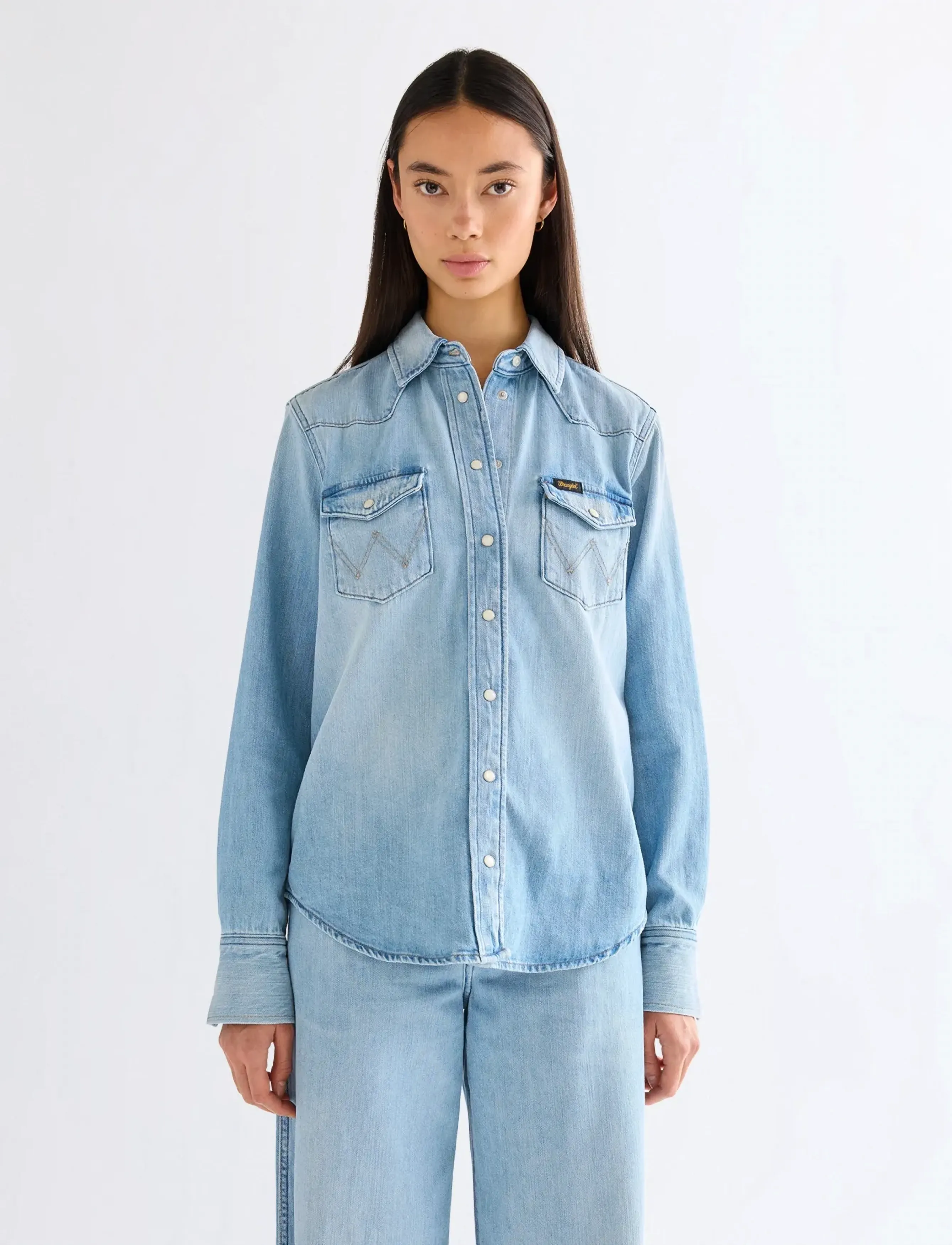 Wrangler HERITAGE SHIRT - Tøj - TROPHY TWILIGHT / blue