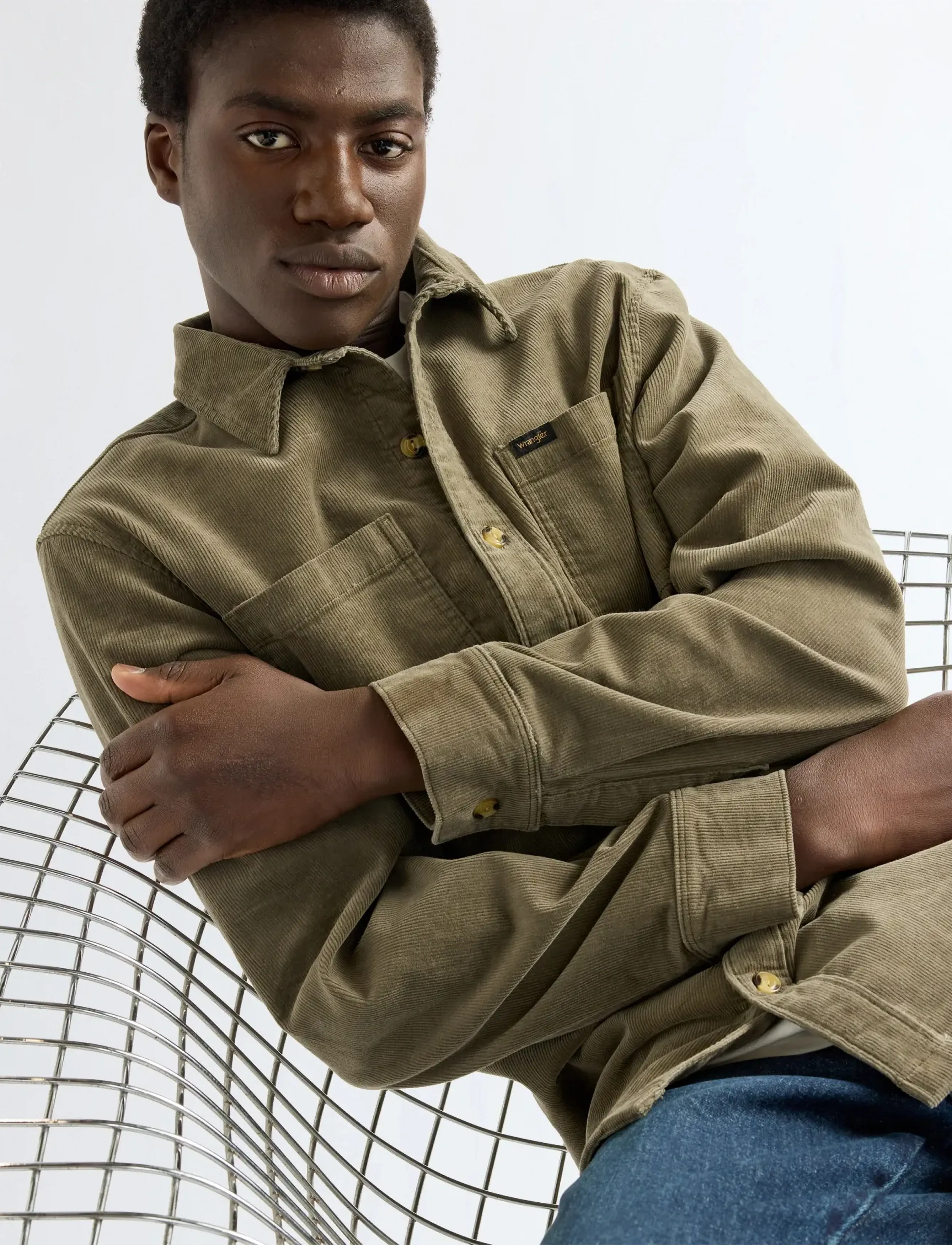 Wrangler - OVERSHIRT - vabaajasärgid - dusty olive - 5