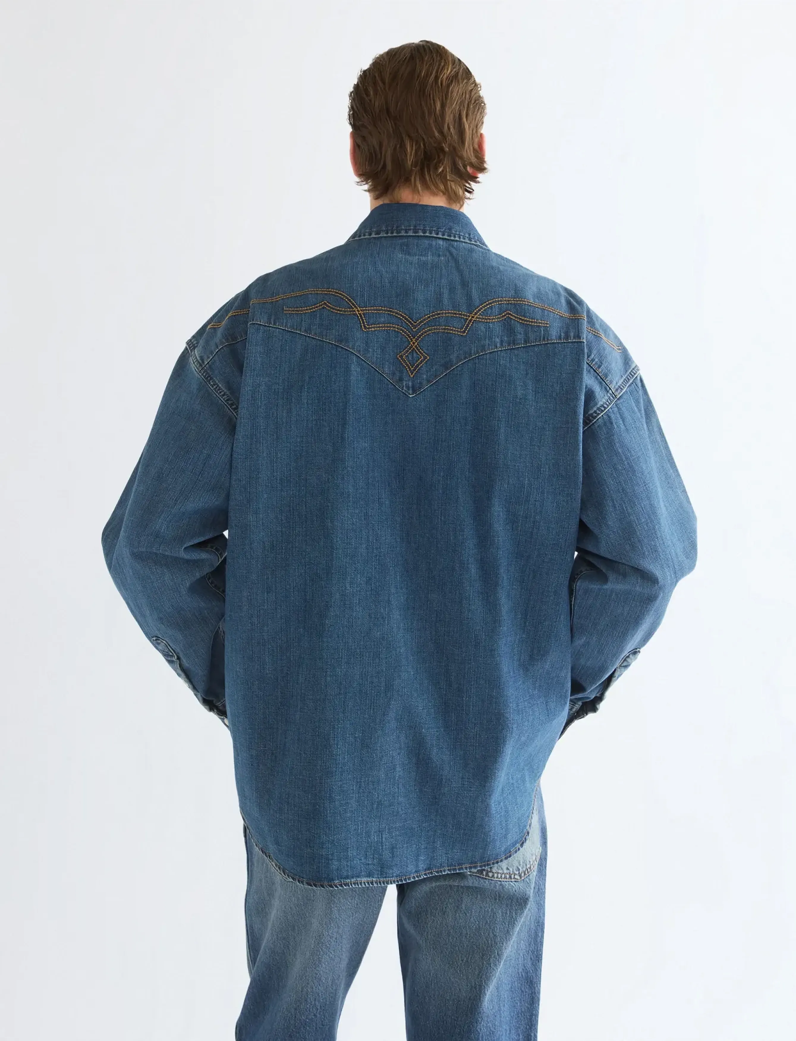 Wrangler - WESTERN SHIRT - jeansskjortor - river rock - 4