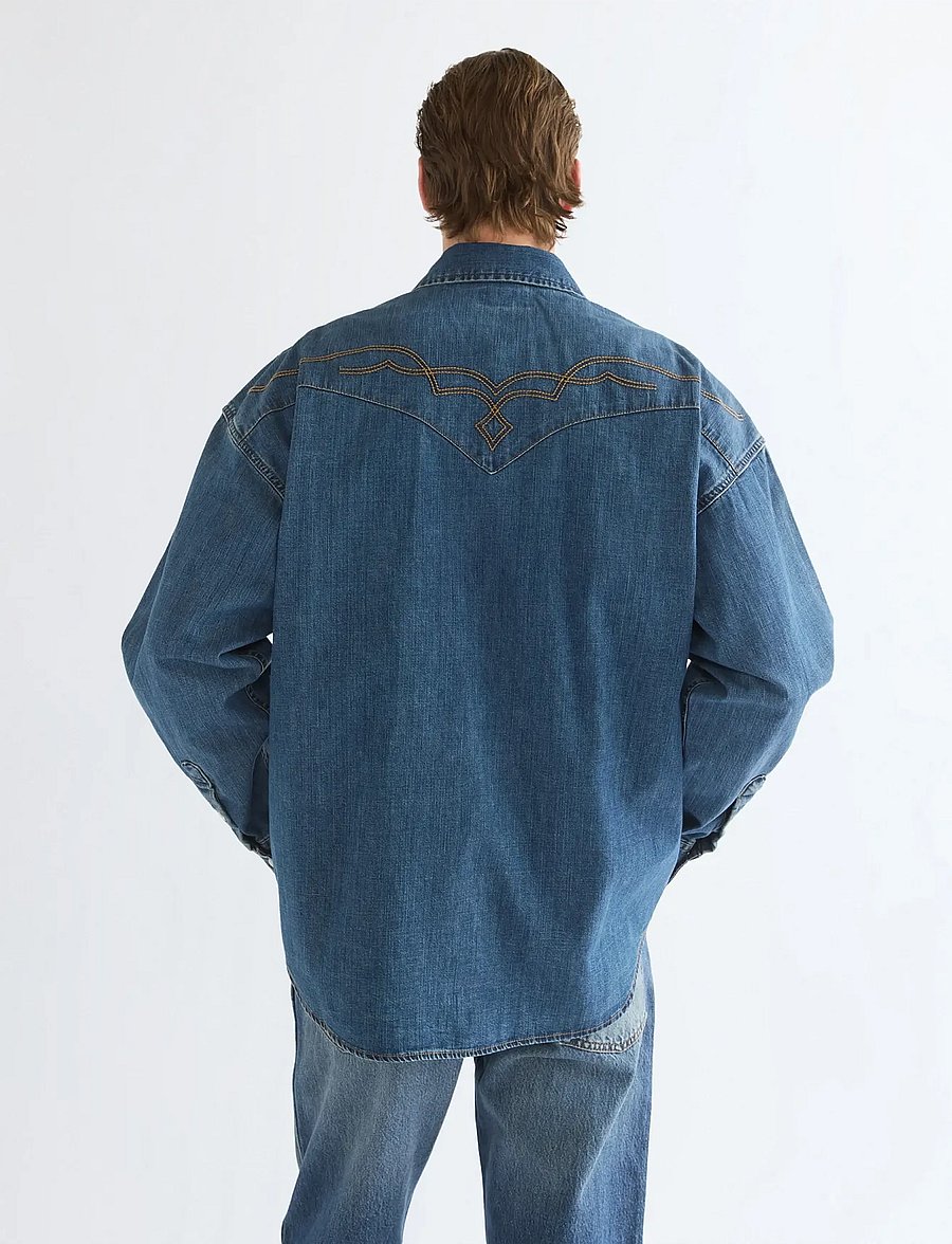 Wrangler - WESTERN SHIRT - jeansskjortor - river rock - 4