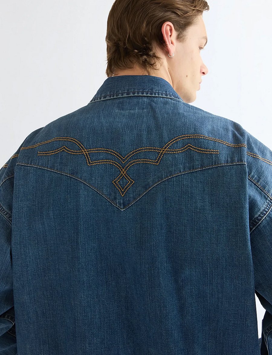 Wrangler - WESTERN SHIRT - jeansskjortor - river rock - 5