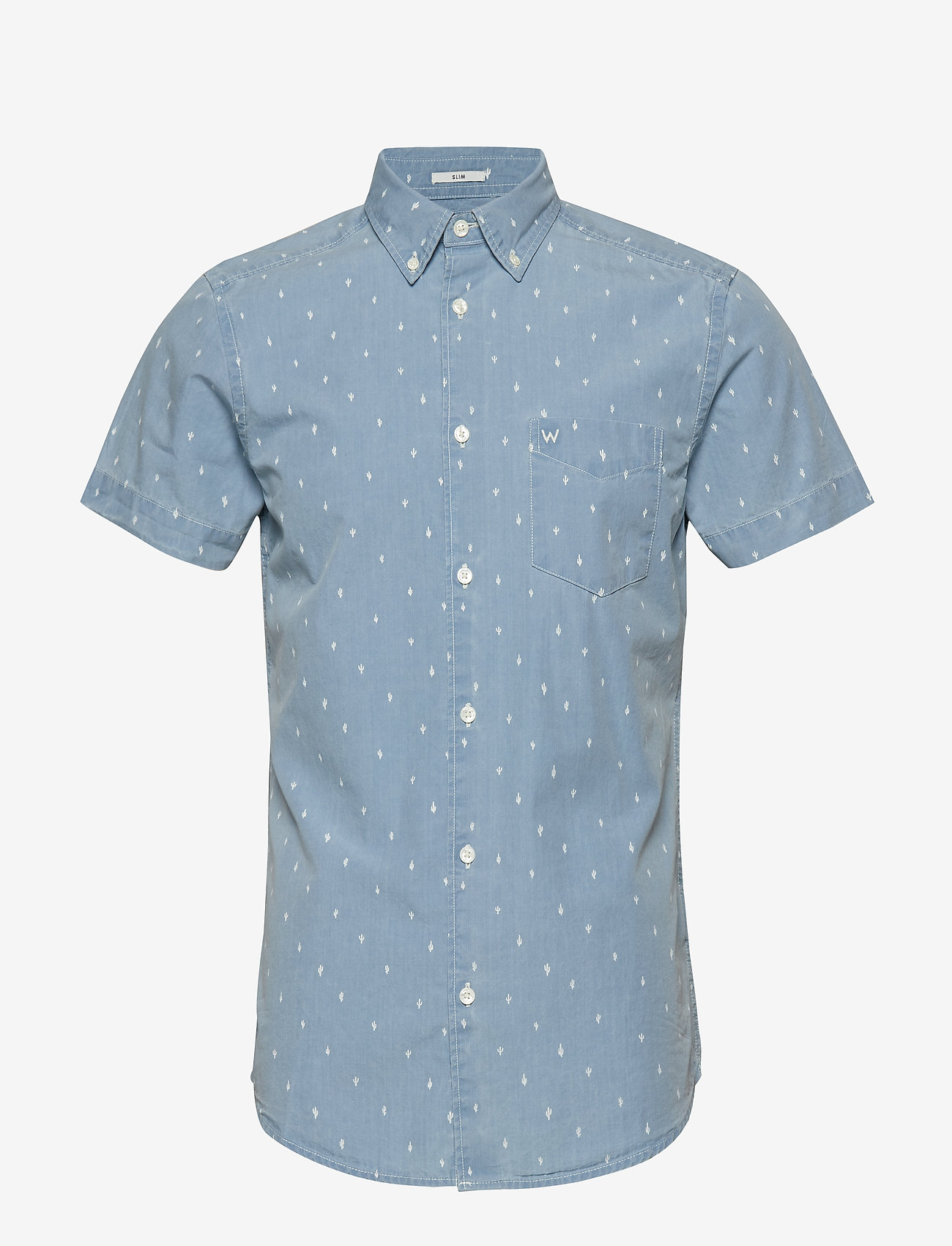 SS 1PKT BUTTON DOWN - LIGHT INDIGO