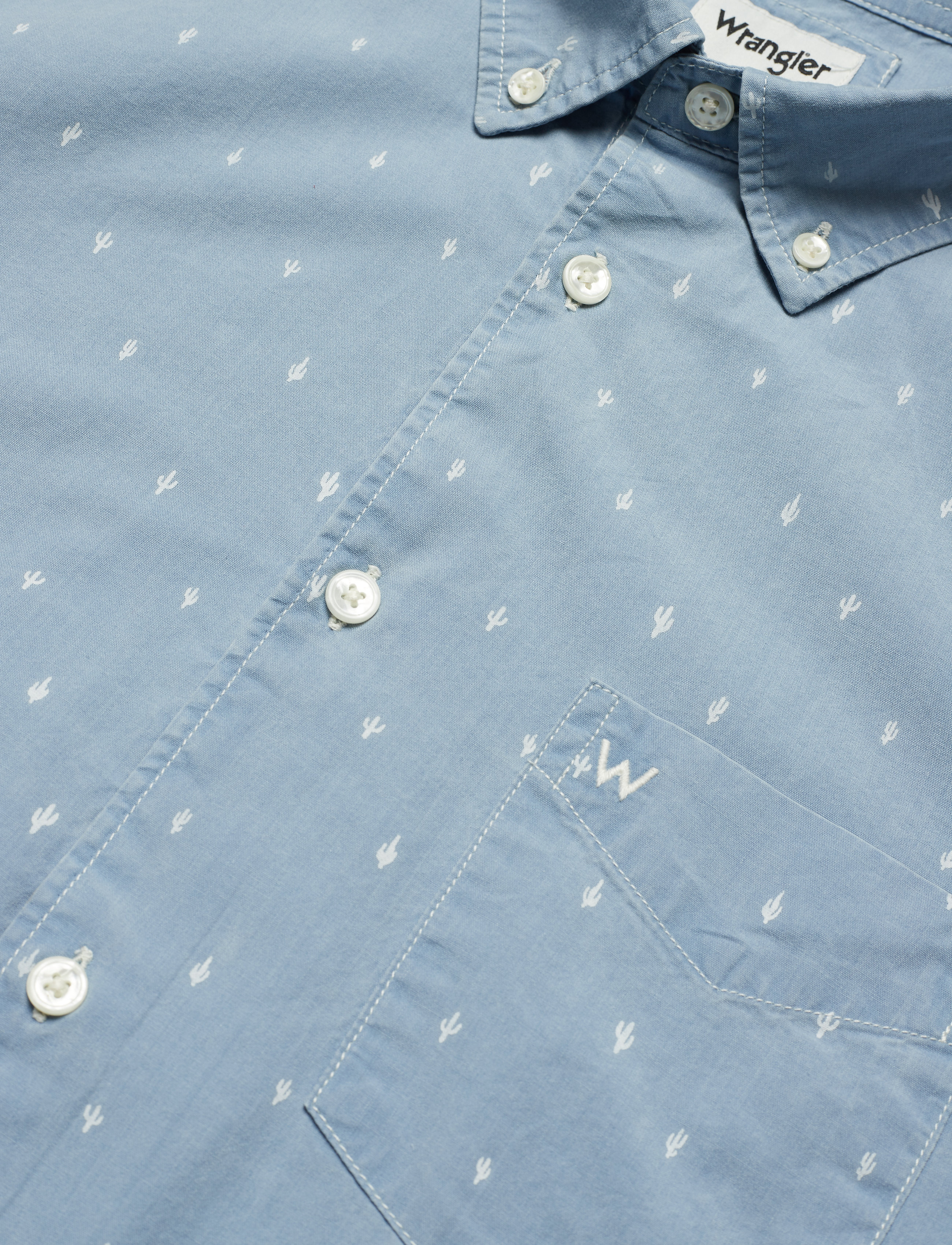 Wrangler - SS 1PKT BUTTON DOWN - light indigo - 3