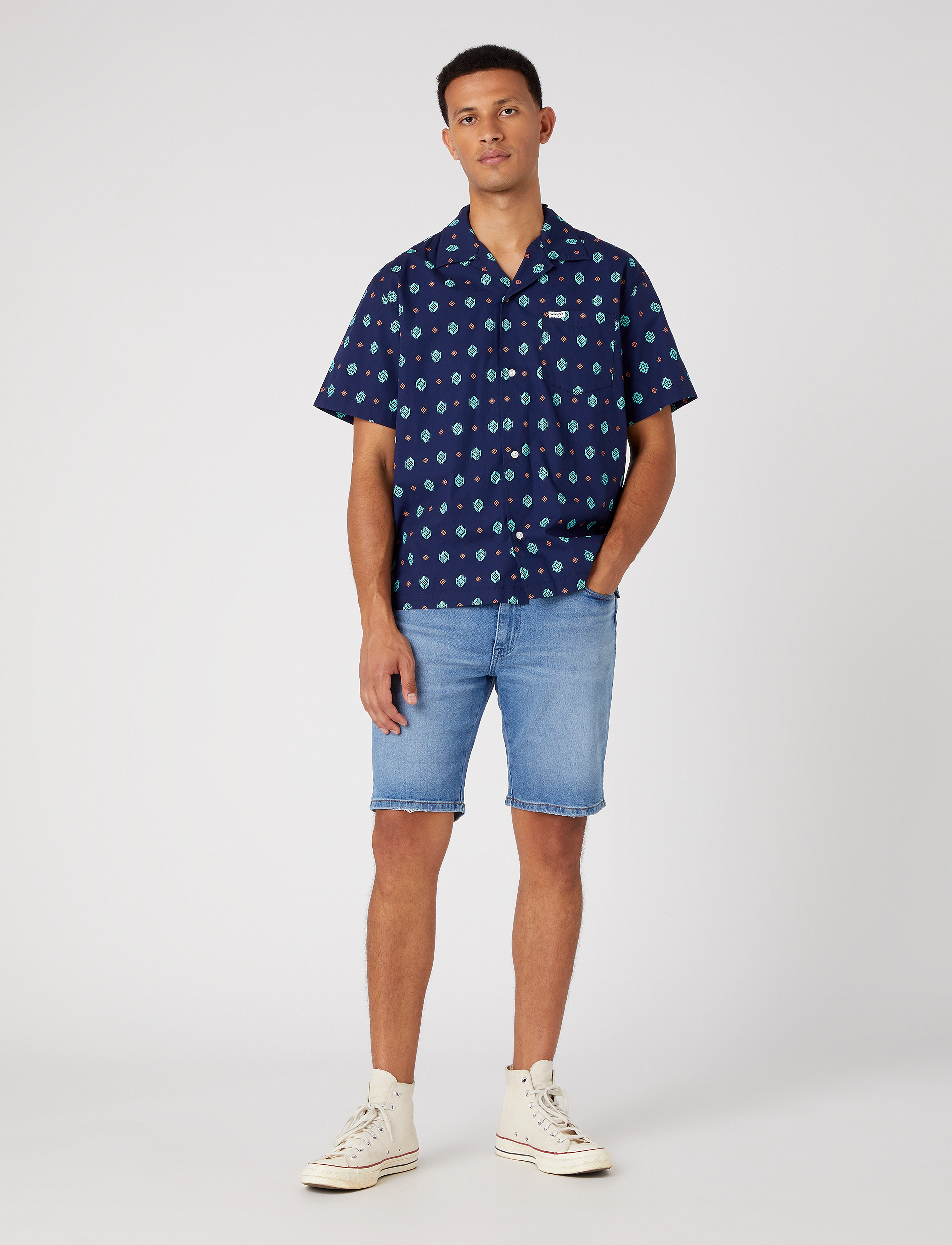 Wrangler - 1 PKT RESORT SHIRT - eclipse - 3