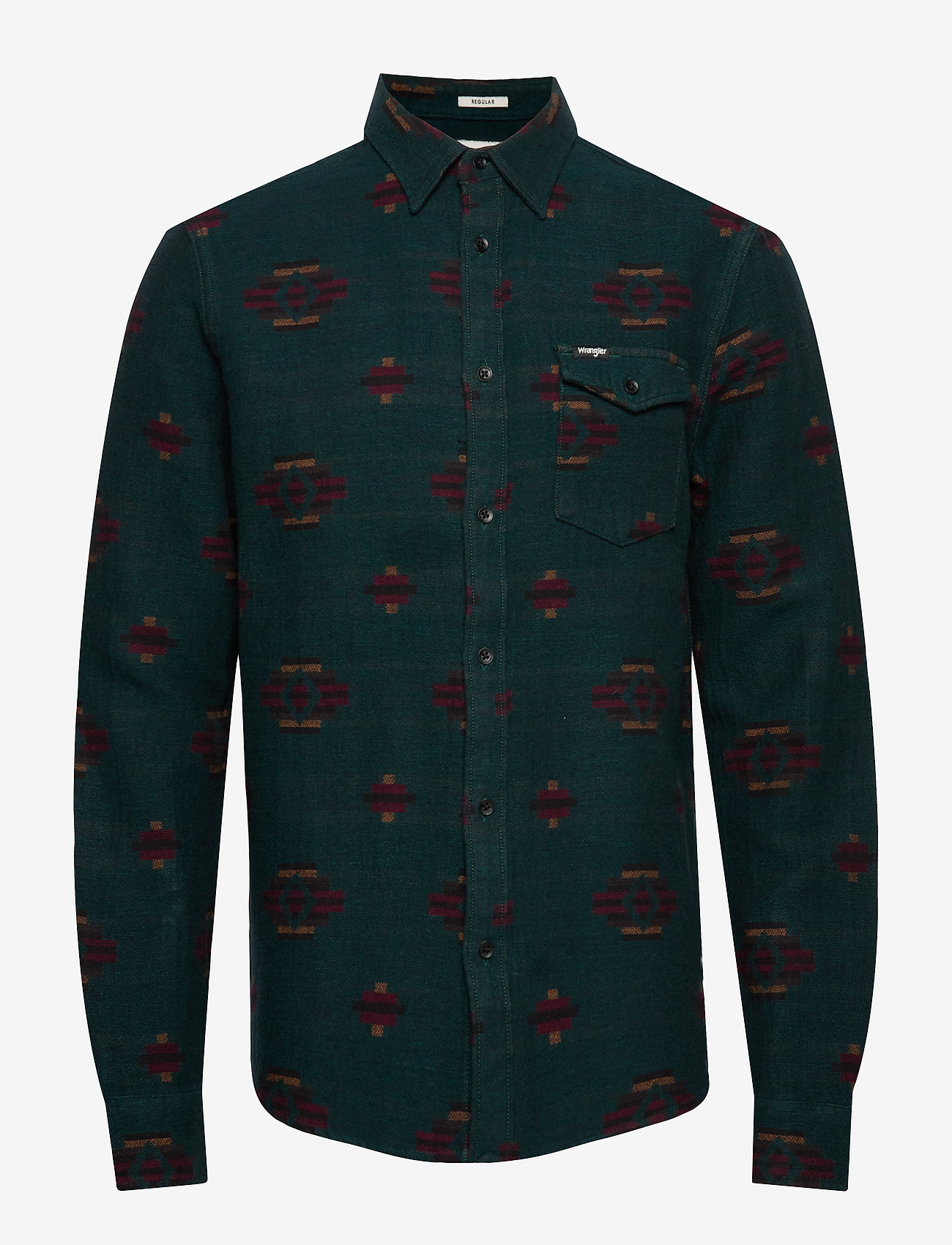 Wrangler - LS 1PKT FLAP SHIRT - pine - 0