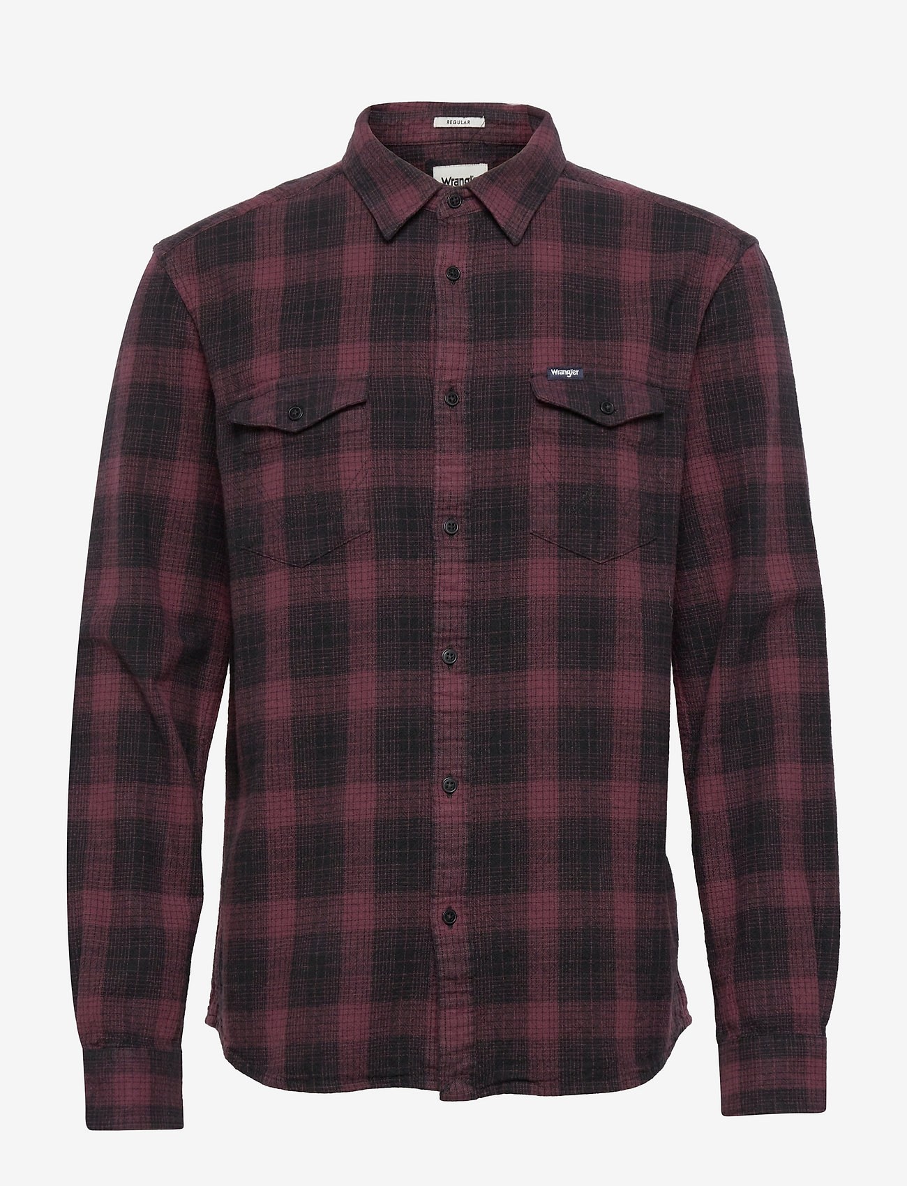 Wrangler - LS 2PKT FLAP SHIRT - catawba grape - 0