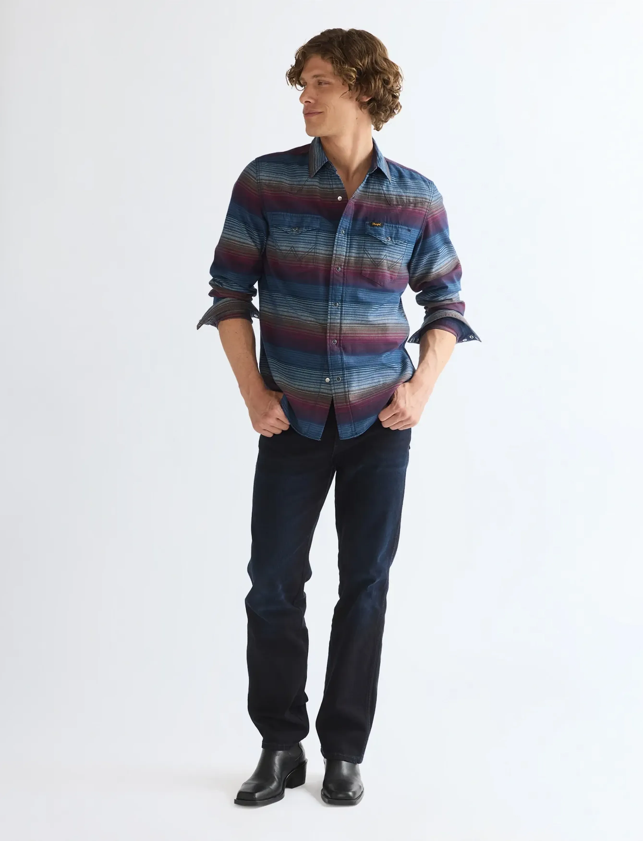 Wrangler - WESTERN SHIRT - dark americana - 3