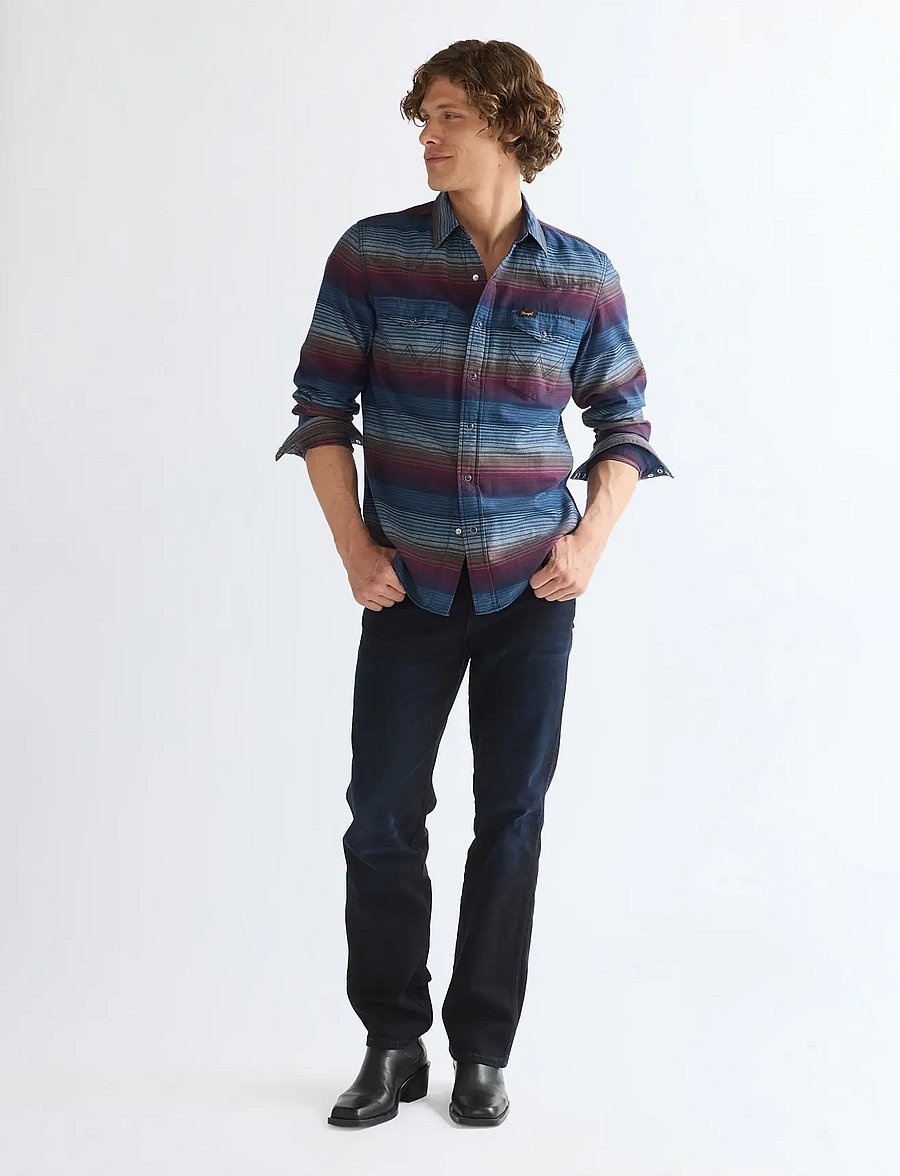 Wrangler - WESTERN SHIRT - karierte hemden - dark americana - 3