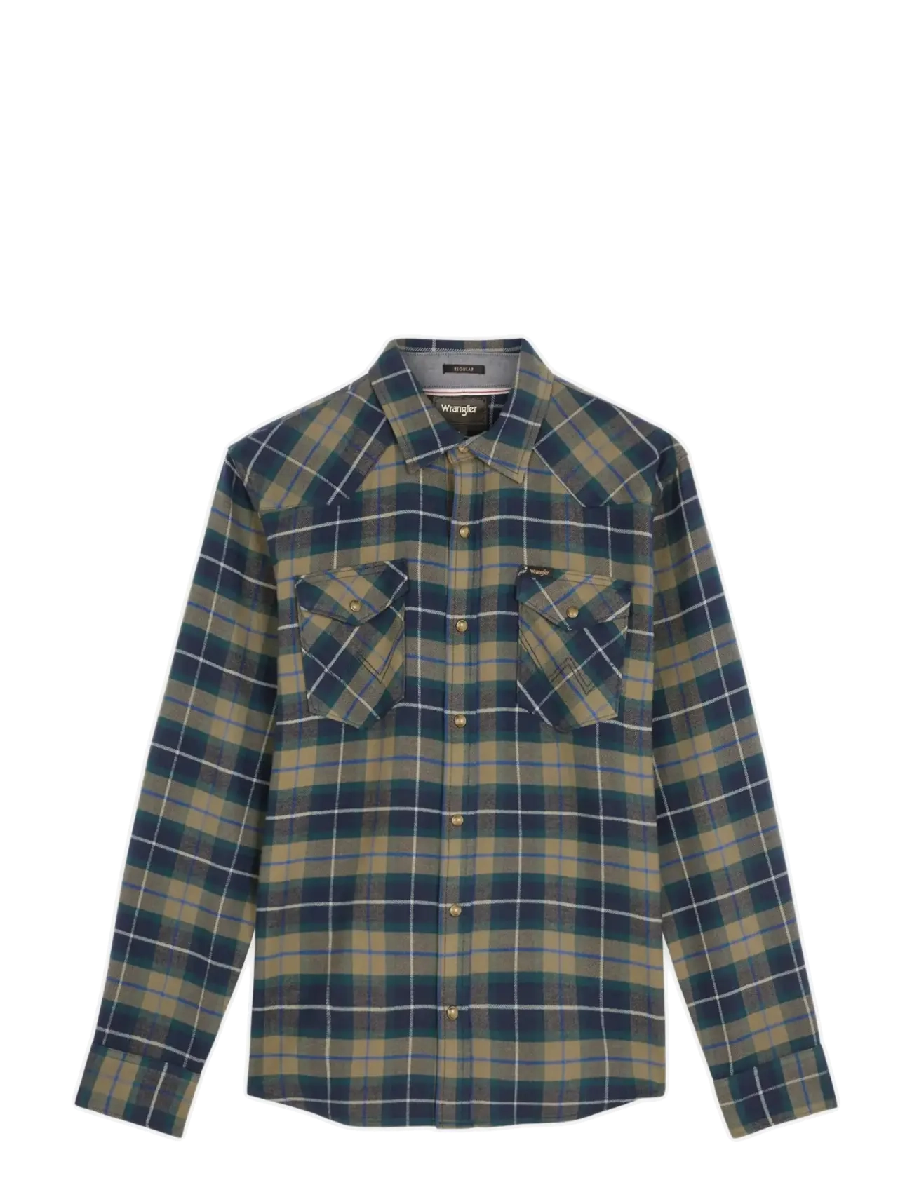 WRANGLER Western Shirt Khaki - XL - Herren