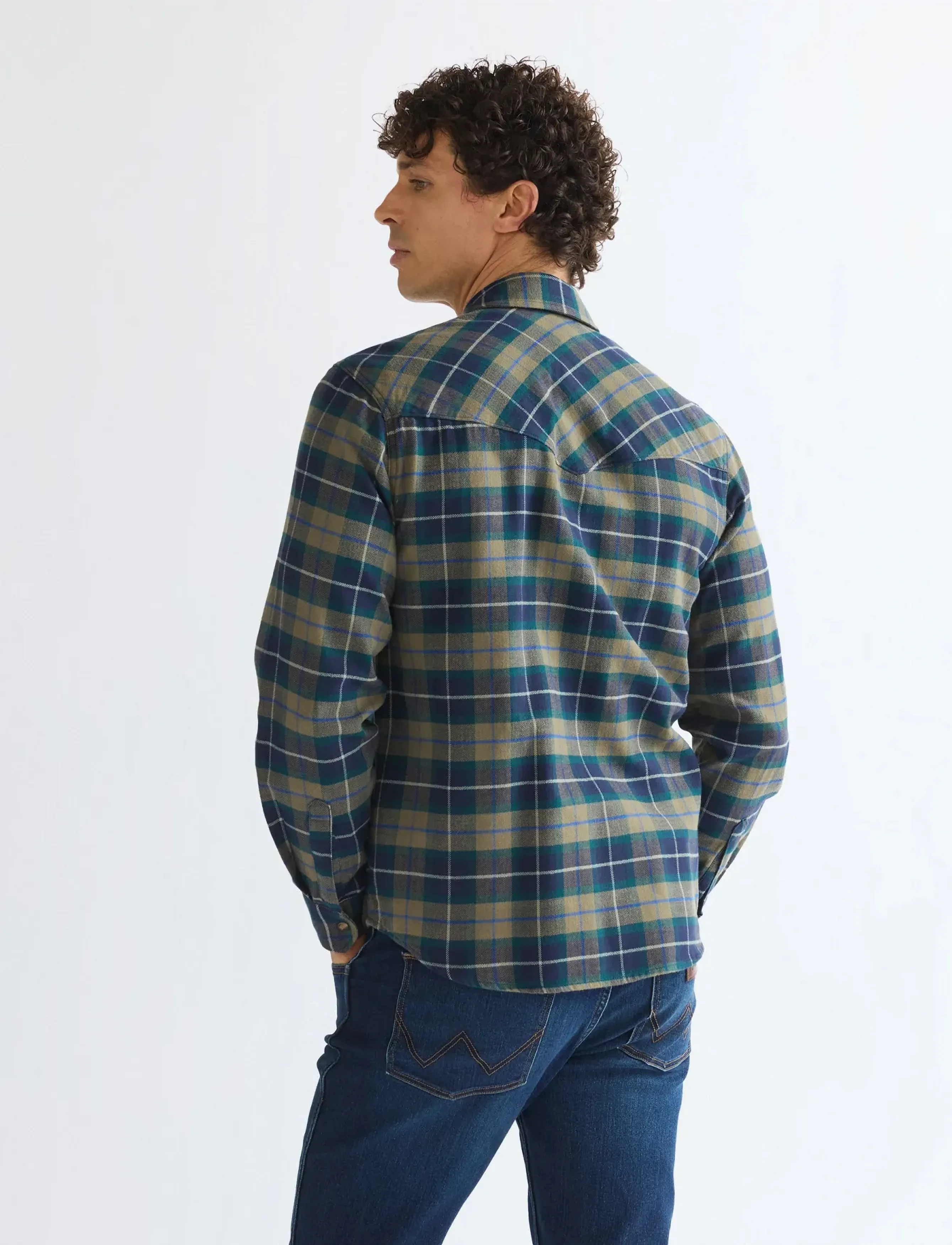 Wrangler - WESTERN SHIRT - män - dusty olive - 4