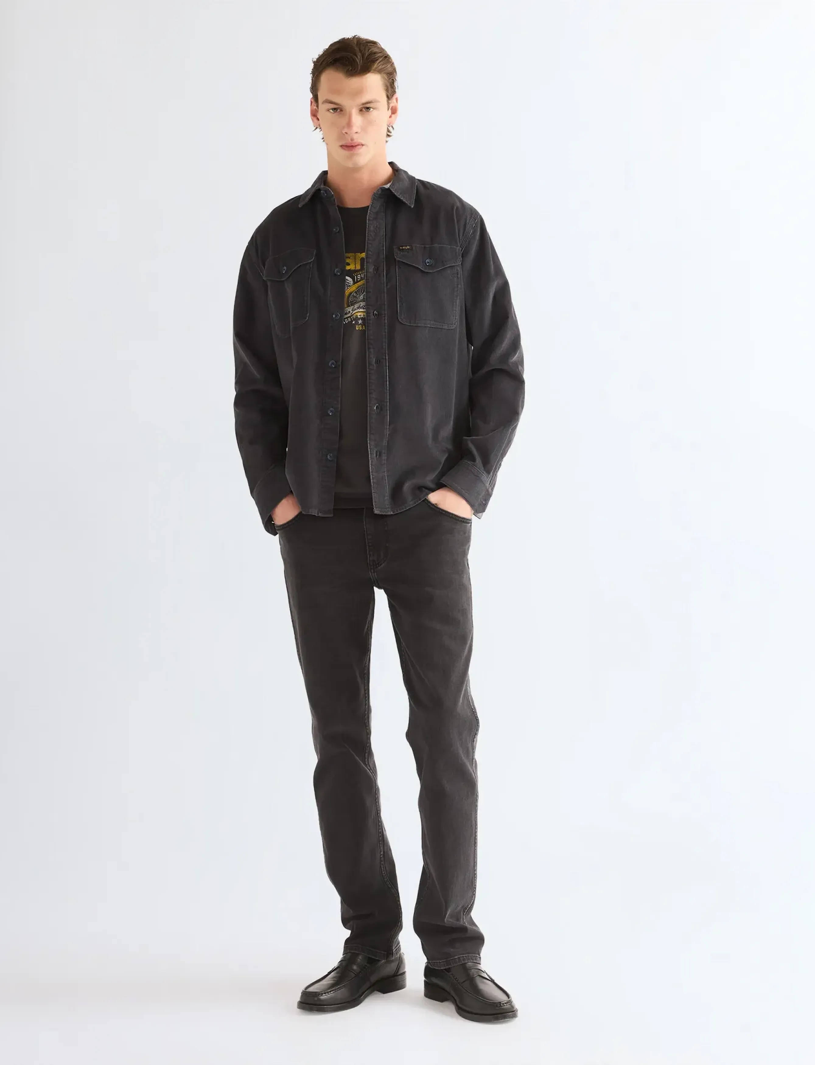 Wrangler - WESTERN SHIRT - mehed - ebony - 3