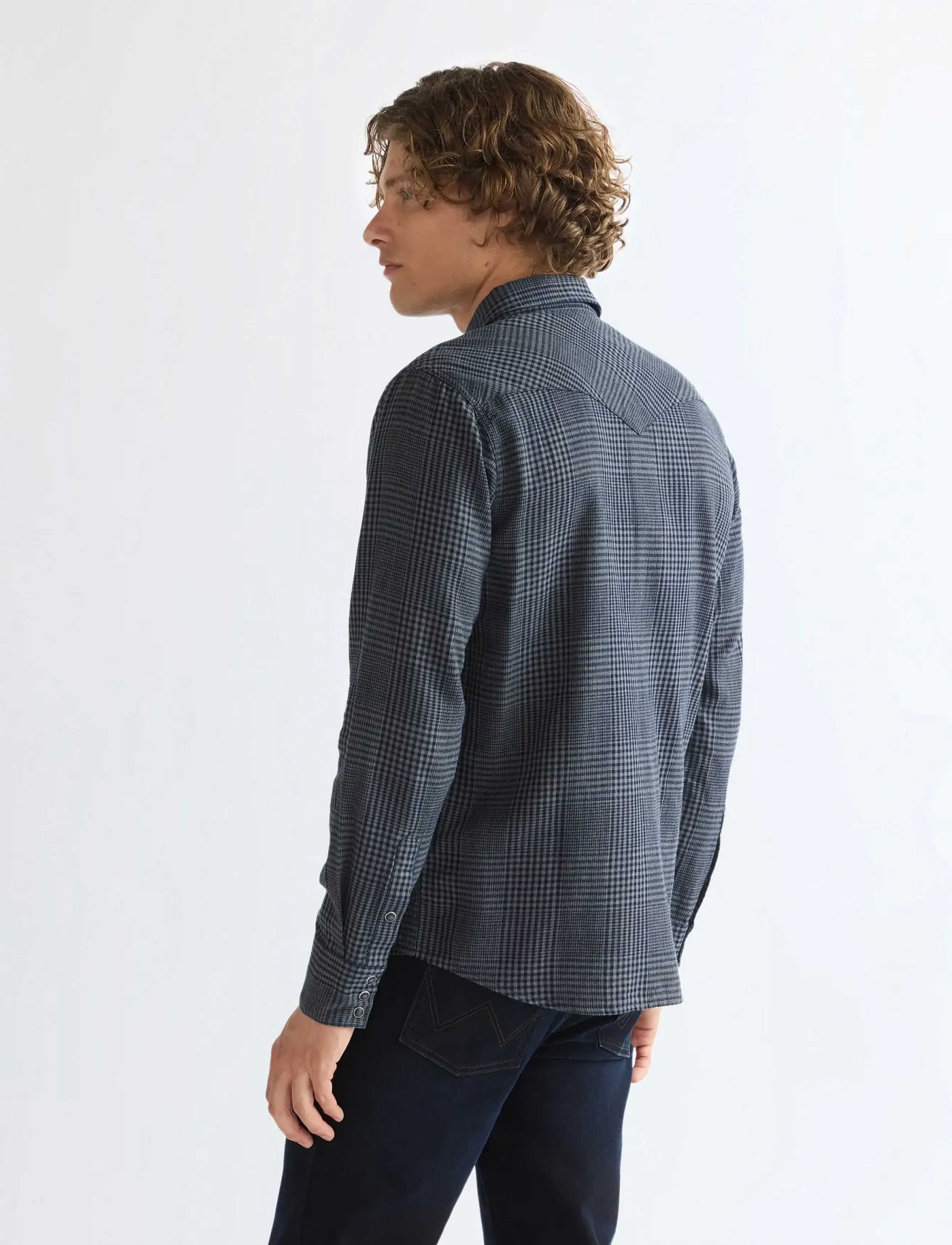 Wrangler - WESTERN SHIRT - karierte hemden - healthered indigo - 3