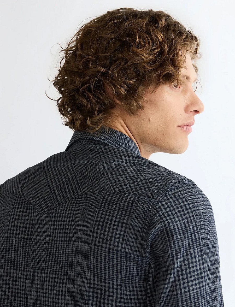 Wrangler - WESTERN SHIRT - karierte hemden - healthered indigo - 5