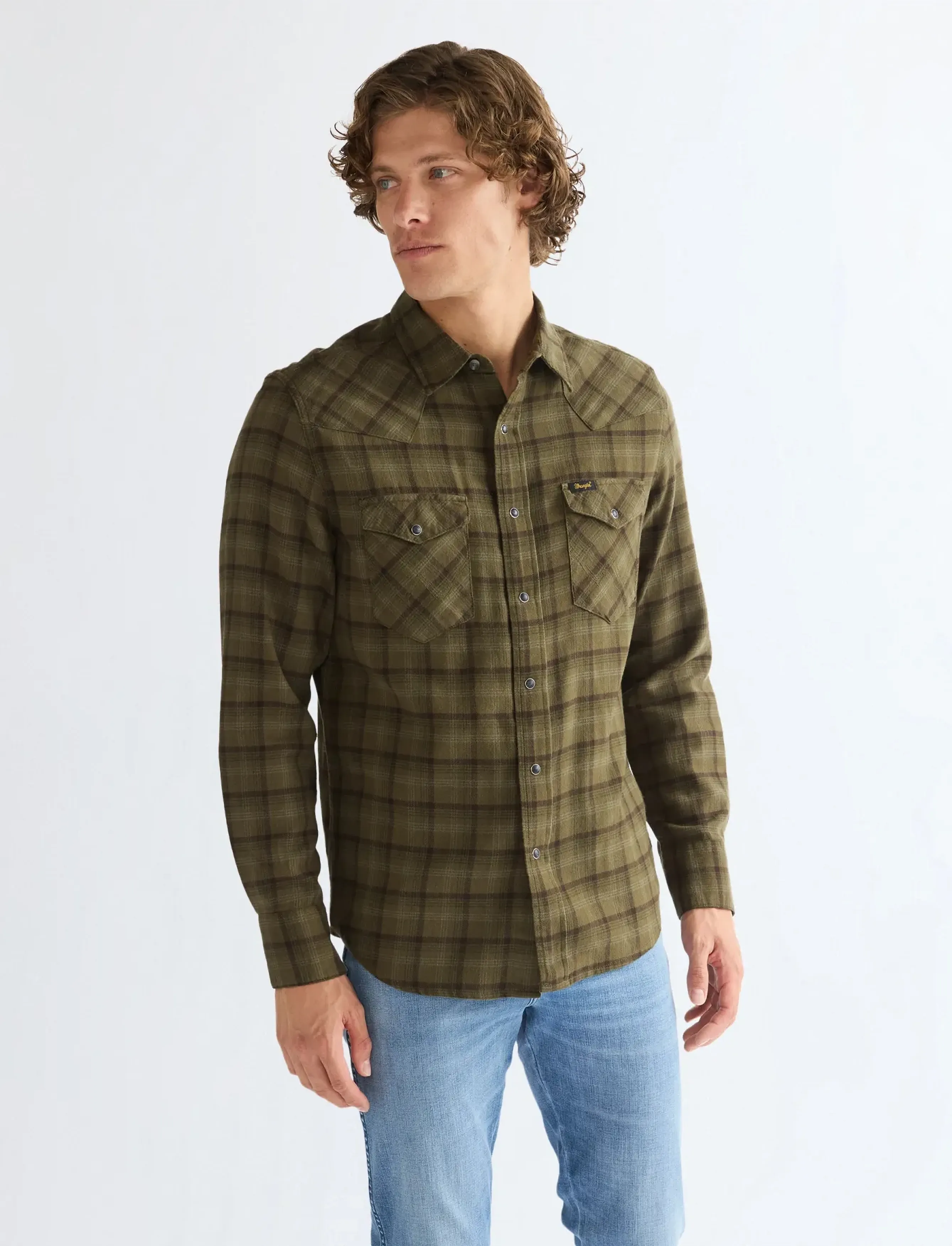 Wrangler WESTERN SHIRT - Kleidung - OLIVE NIGHT / khaki/green