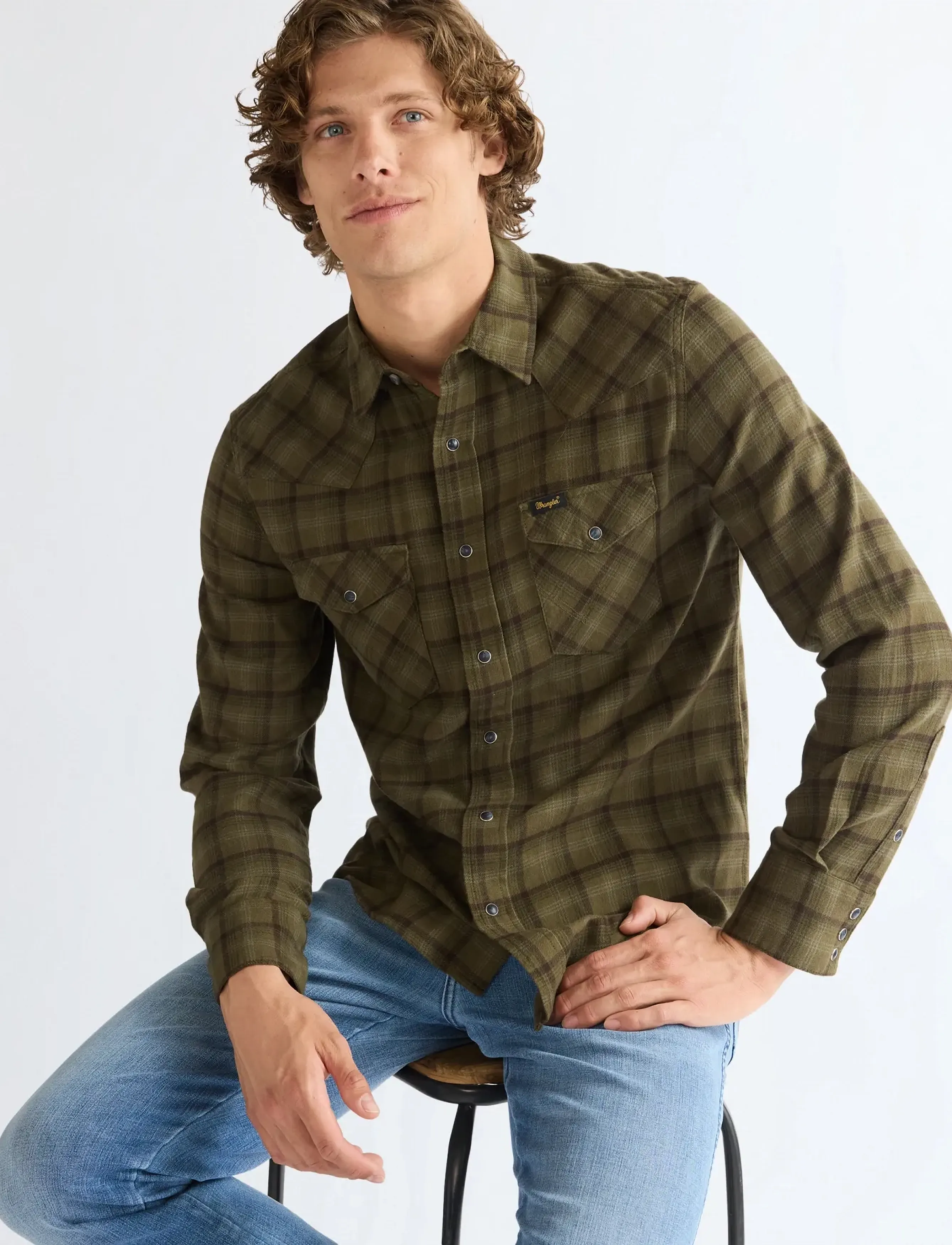Wrangler - WESTERN SHIRT - jeanshemden - olive night - 5