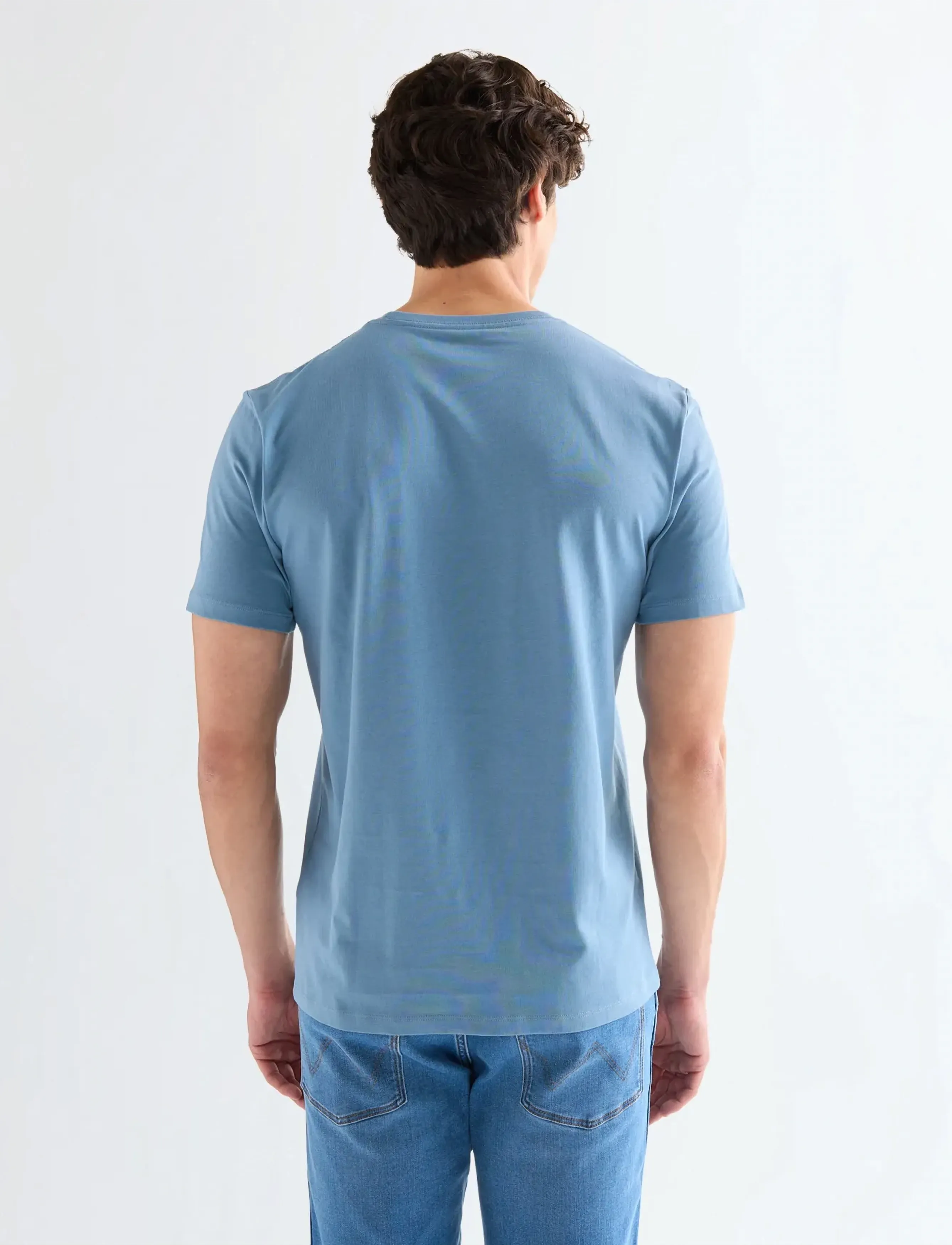 Wrangler - LOGO TEE - laveste priser - captains blue - 3