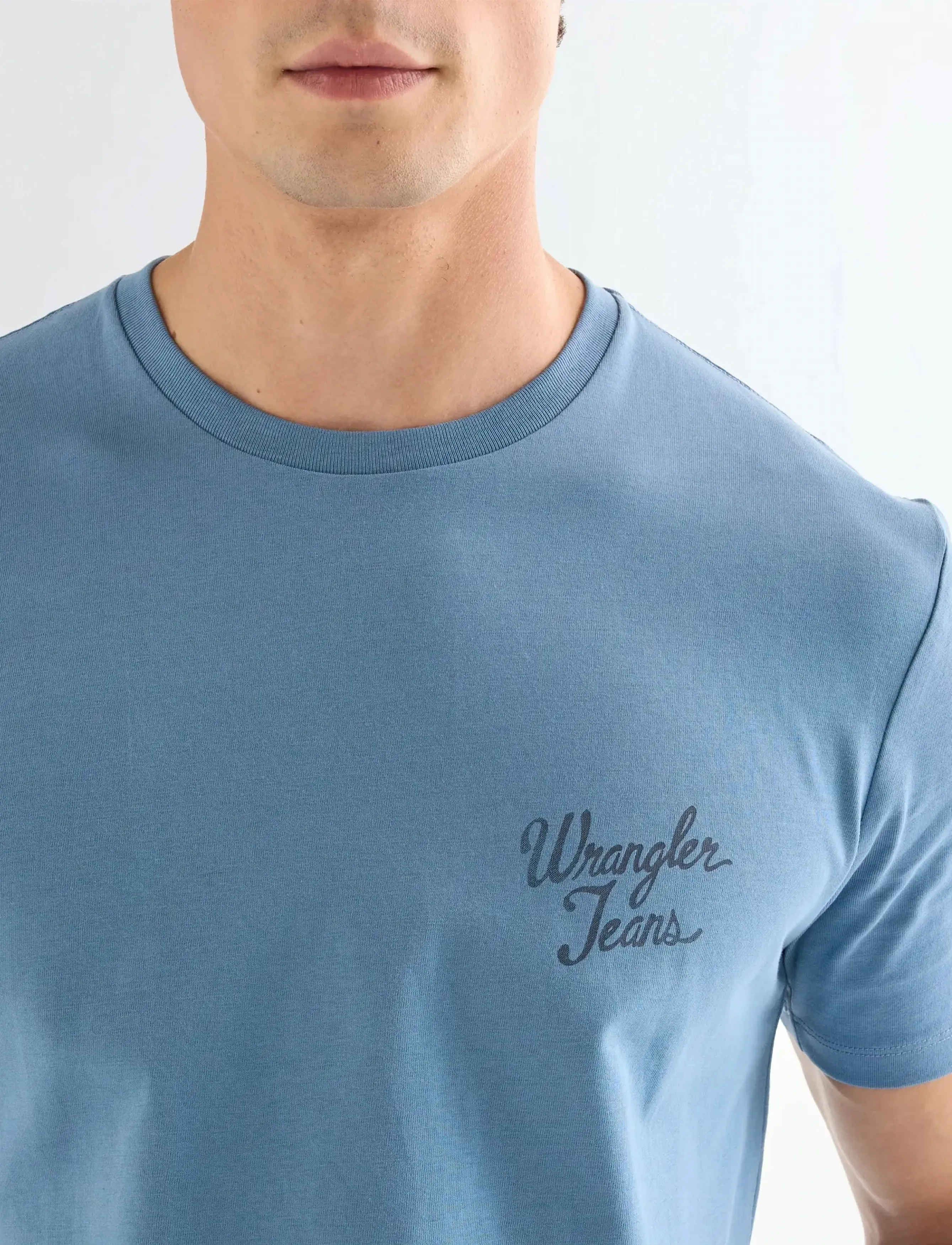 Wrangler - LOGO TEE - laveste priser - captains blue - 5