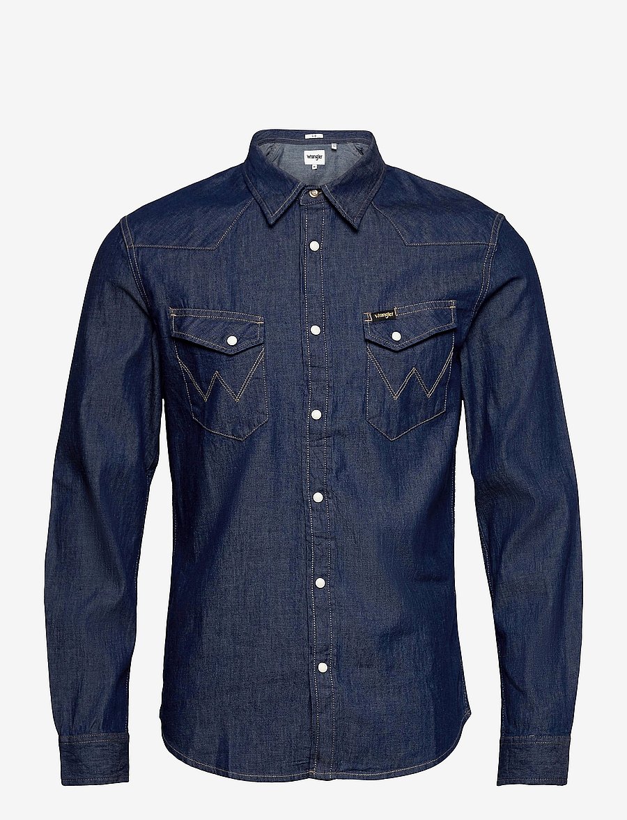 Wrangler - LS WESTERN SHIRT - dark stone - 1