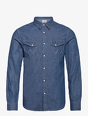 Wrangler - LS WESTERN SHIRT - džinsiniai marškiniai - midstone - 0