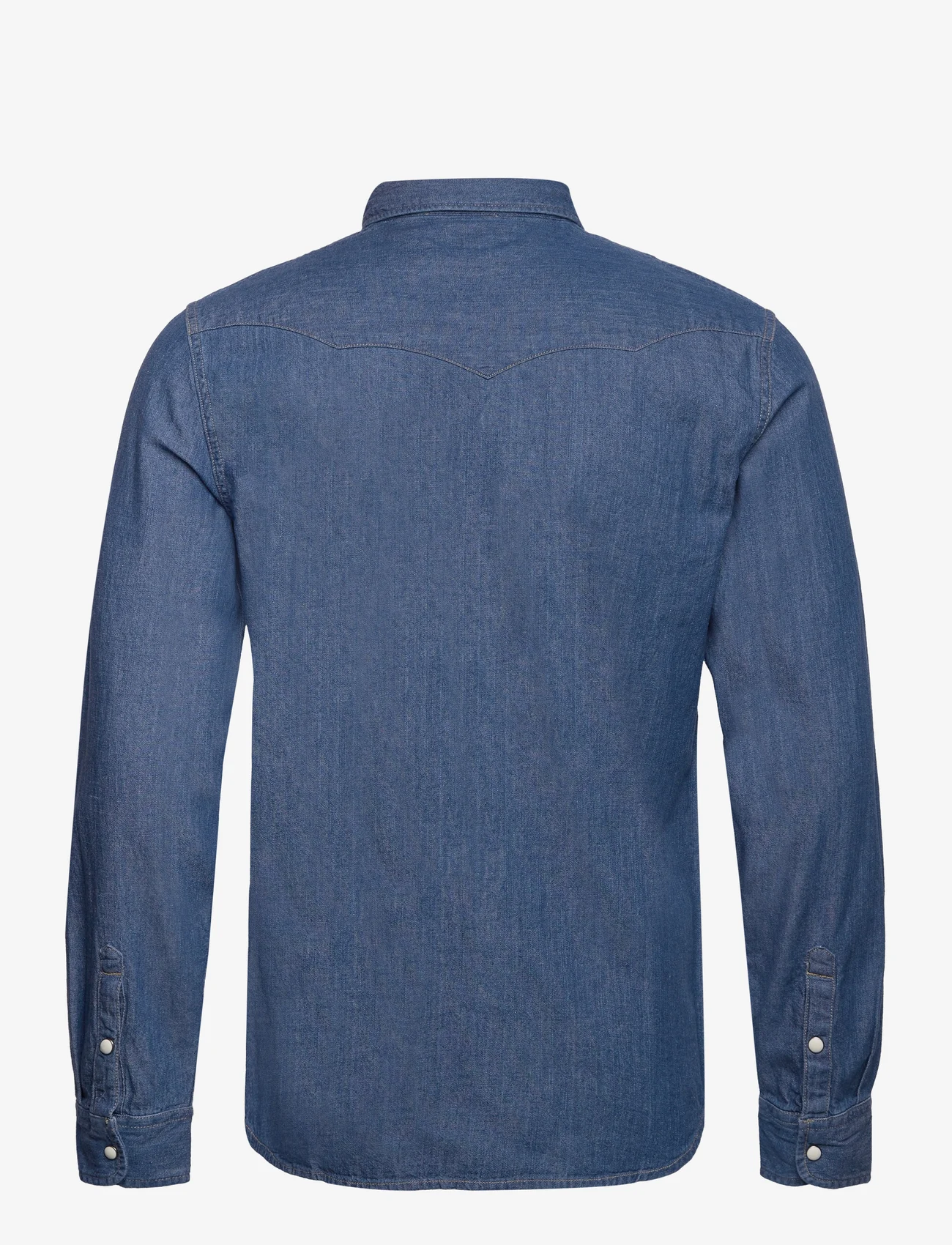 Wrangler - LS WESTERN SHIRT - džinsiniai marškiniai - midstone - 1
