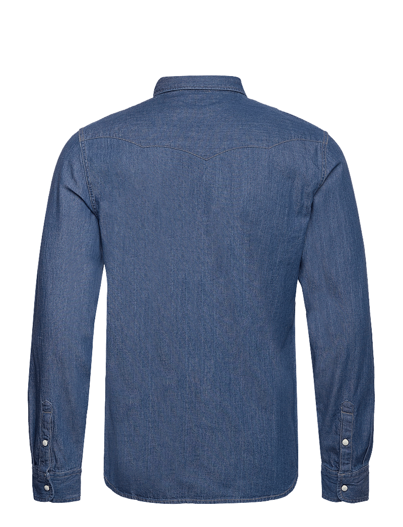 Wrangler - LS WESTERN SHIRT - denimowe koszulki - midstone - 2