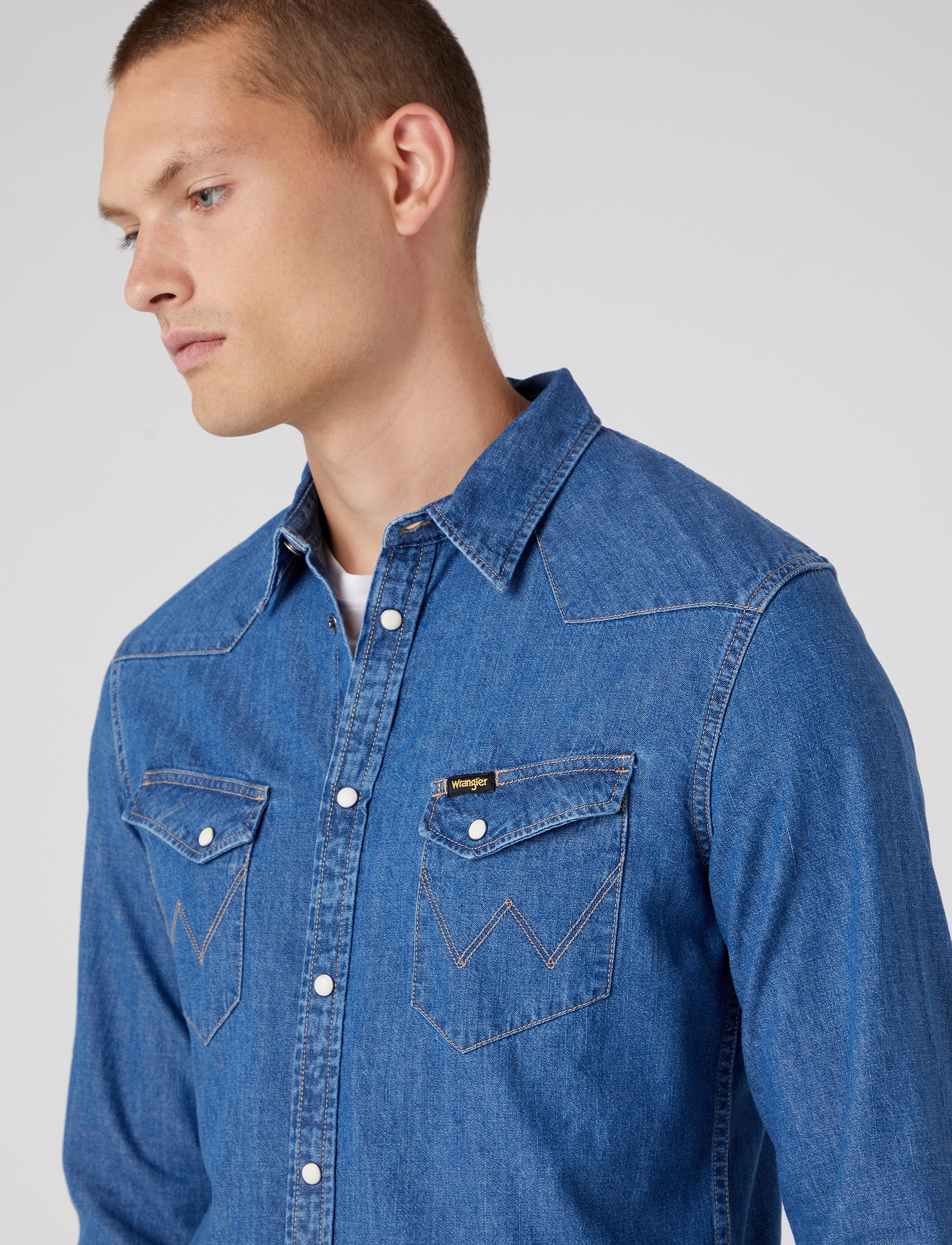 Wrangler - LS WESTERN SHIRT - midstone - 5
