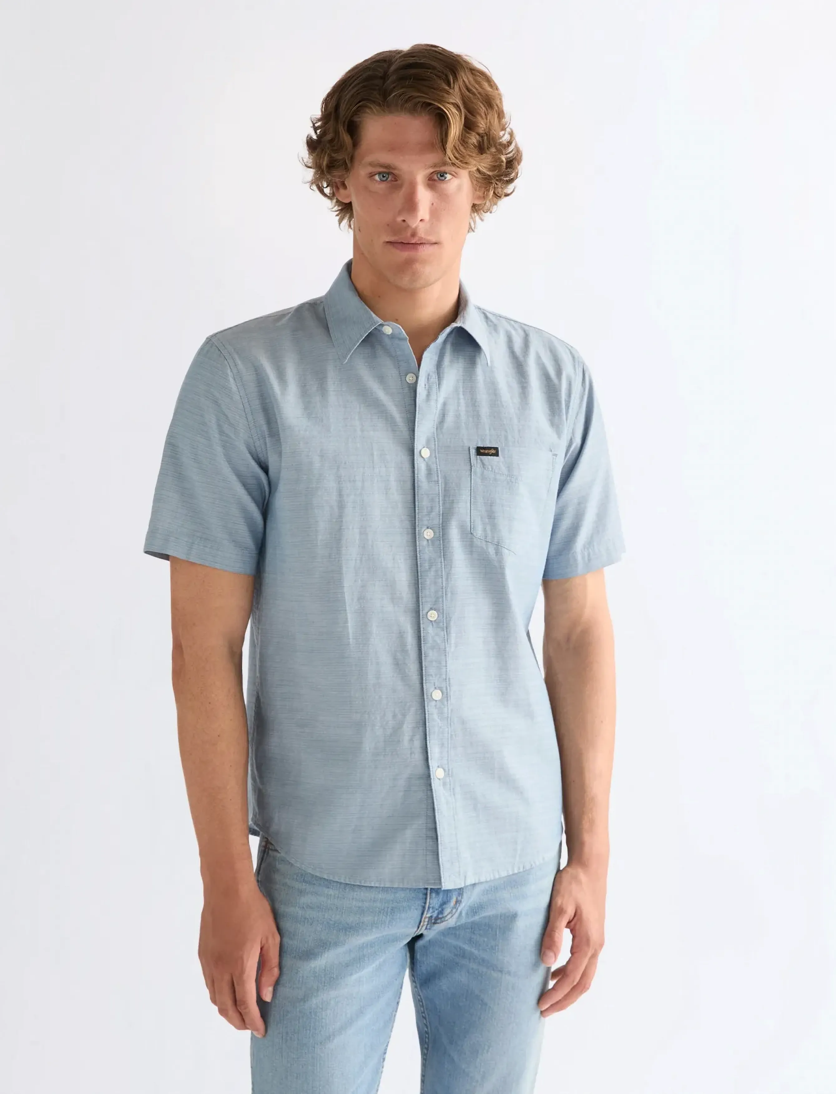 Wrangler - SS 1 PKT SHIRT - laveste priser - captains blue - 0