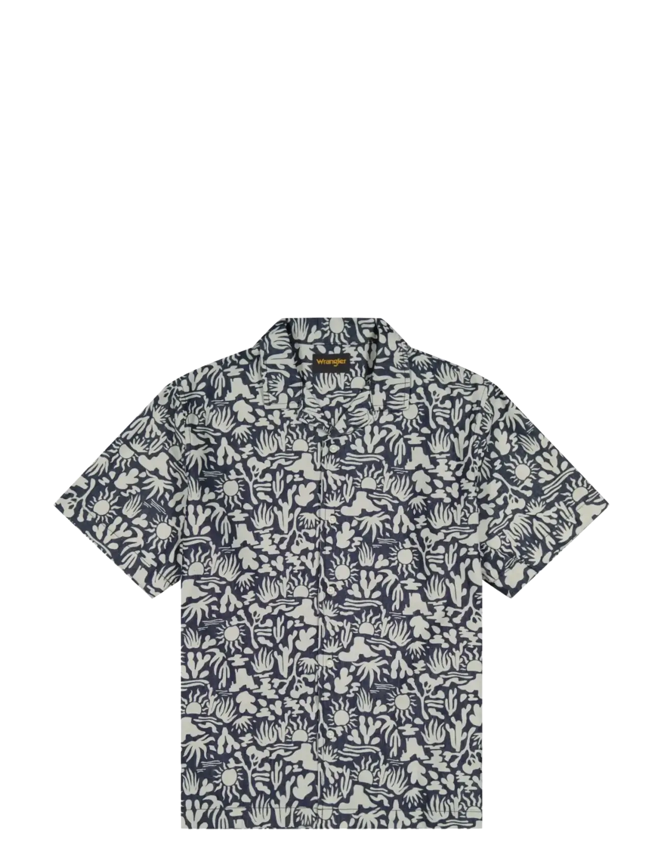 Wrangler SS RESORT SHIRT - Särgid - DENIM PRINT / navy