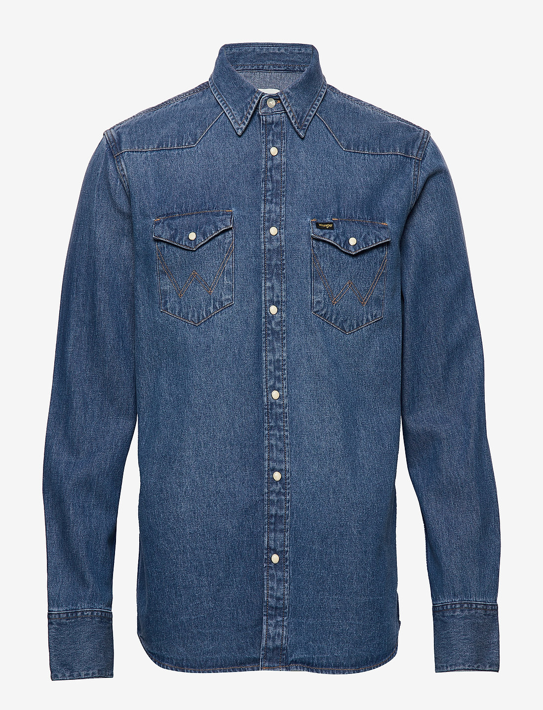 Wrangler blue 2025 denim shirts