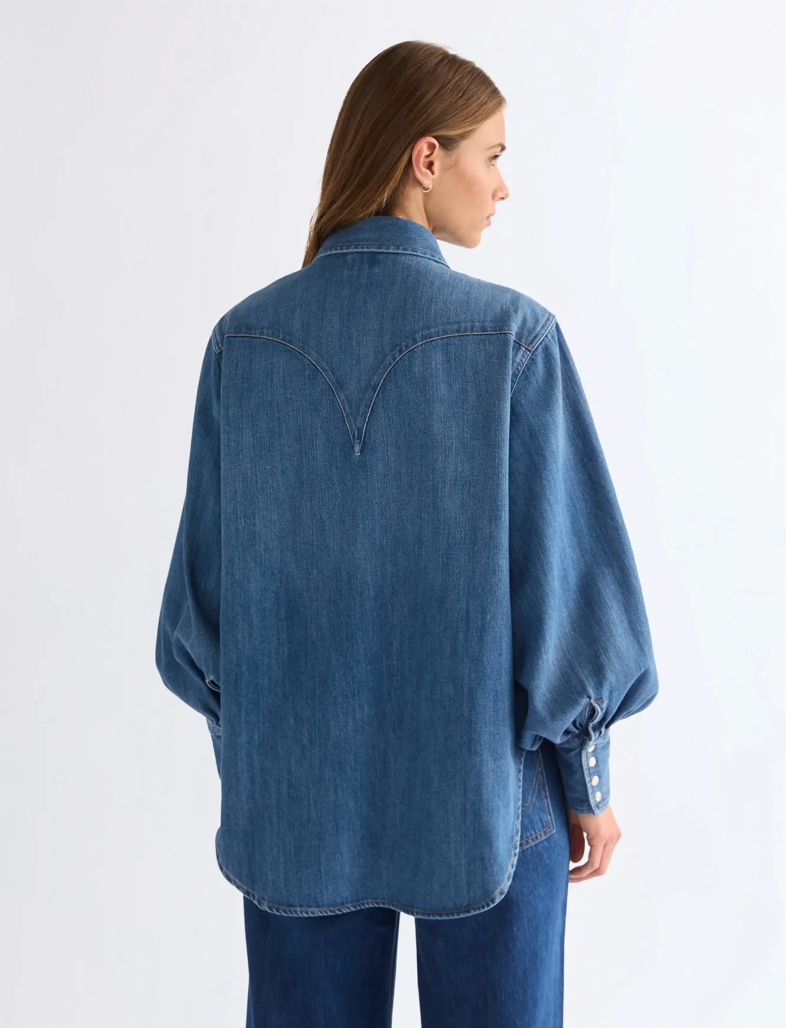 Wrangler - EXAGGERATED WESTERN - krekli ar garām piedurknēm - court classic - 2