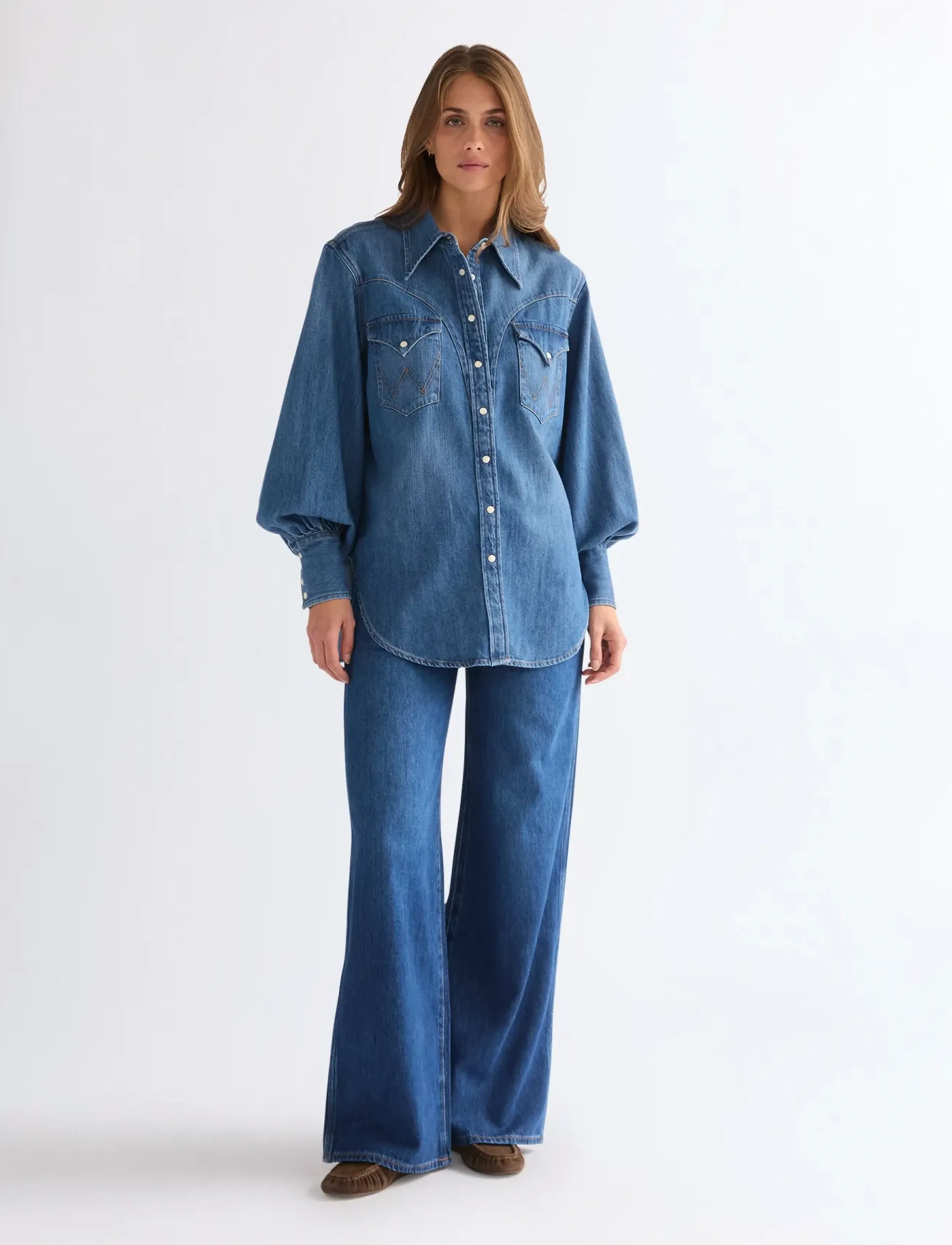 Wrangler - EXAGGERATED WESTERN - krekli ar garām piedurknēm - court classic - 3