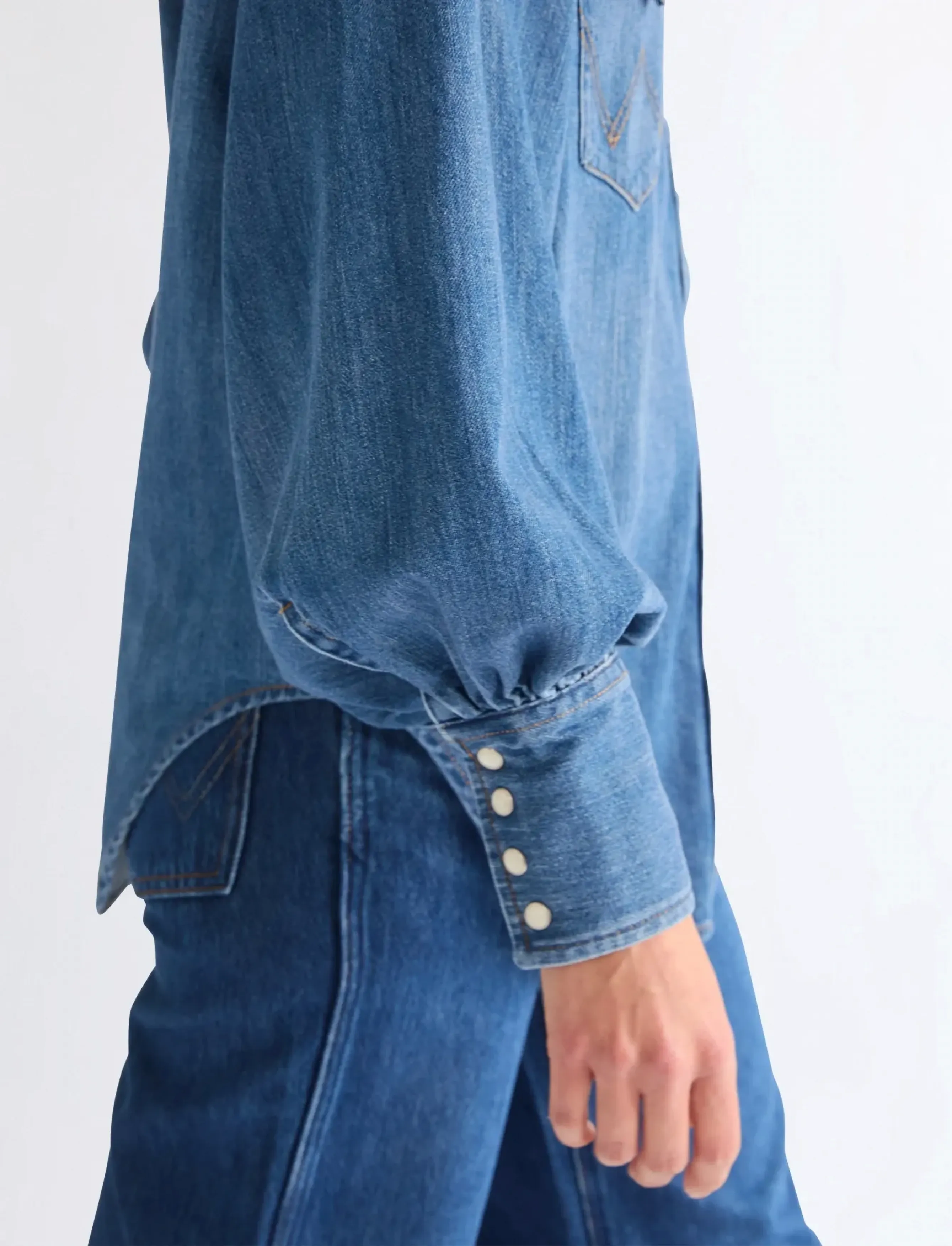 Wrangler - EXAGGERATED WESTERN - krekli ar garām piedurknēm - court classic - 5