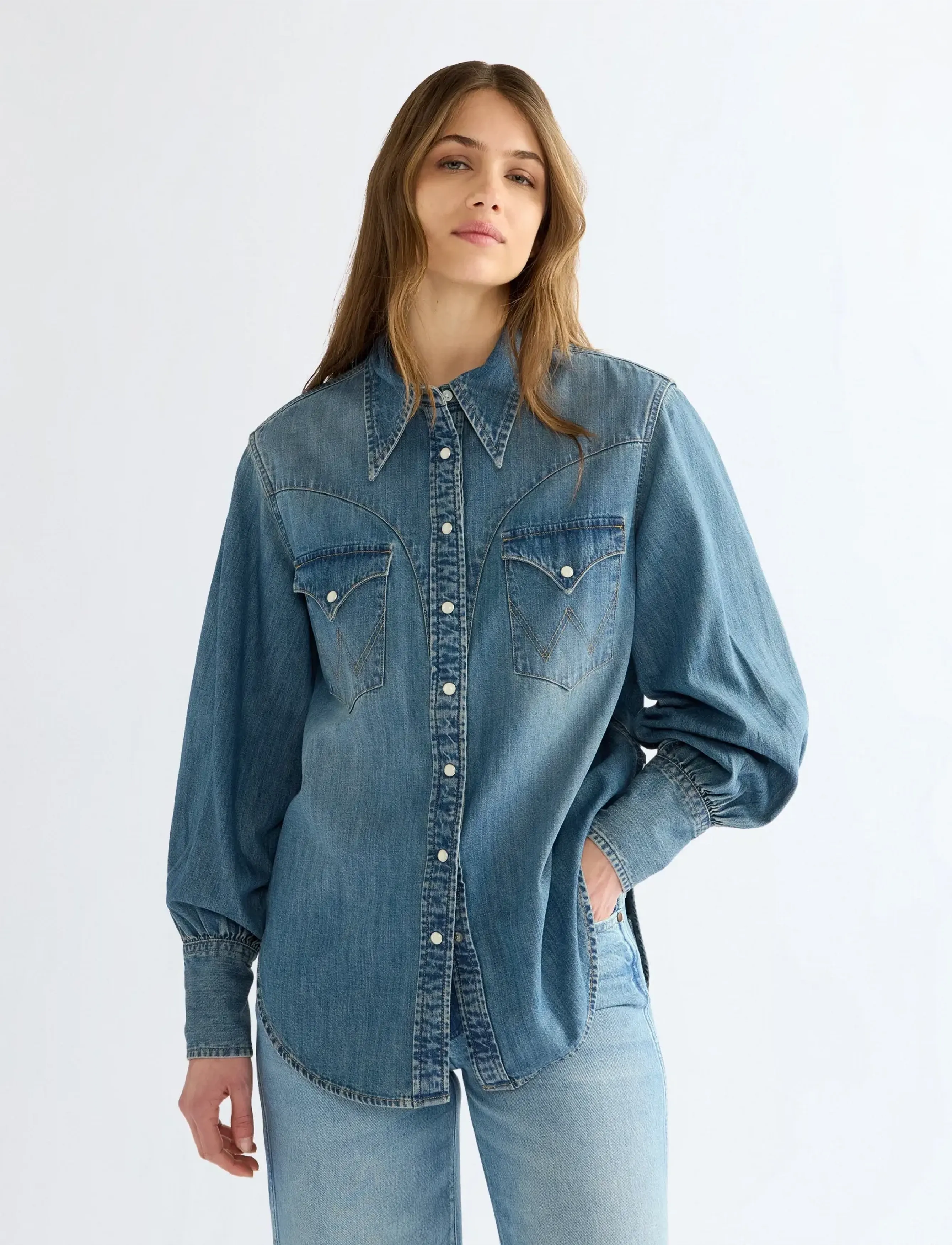 Wrangler EXAGGERATED WESTERN - Bluser & Skjorter - WORN LEGACY / blue