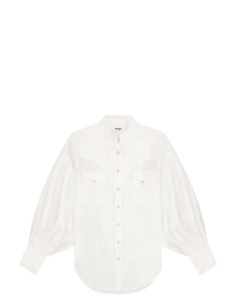 Wrangler - EXAGGERATED WESTERN - pikkade varrukatega särgid - worn white - 1