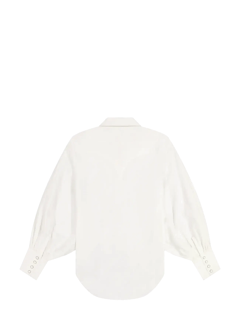 Wrangler - EXAGGERATED WESTERN - pikkade varrukatega särgid - worn white - 2