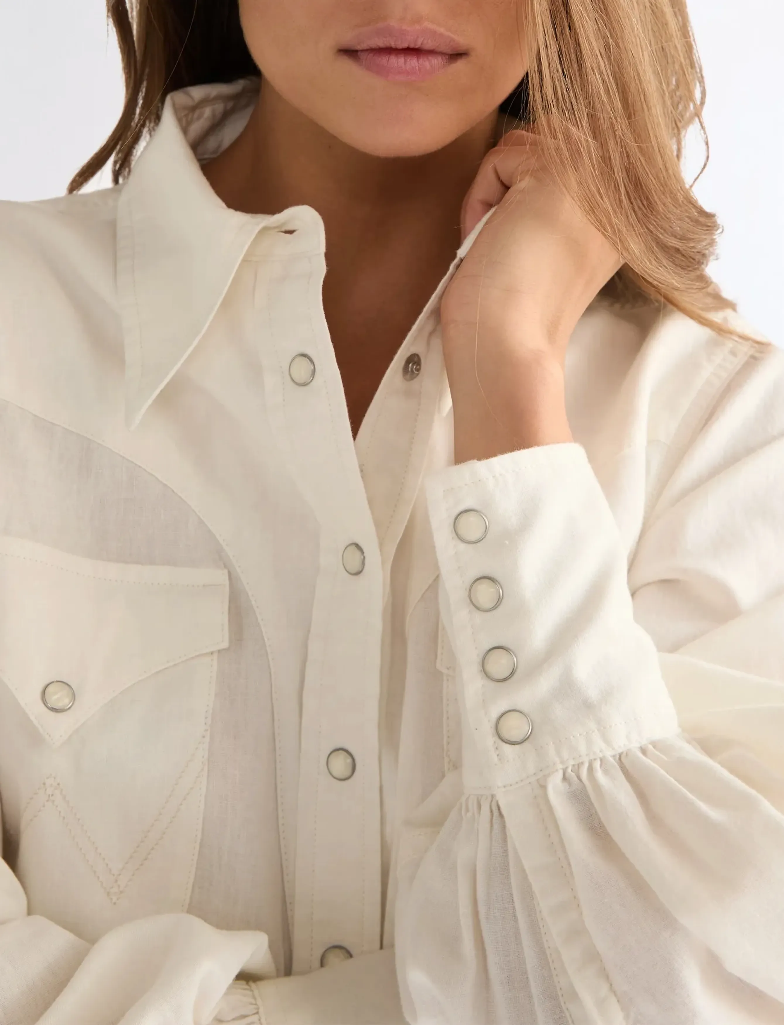 Wrangler - EXAGGERATED WESTERN - langærmede skjorter - worn white - 5