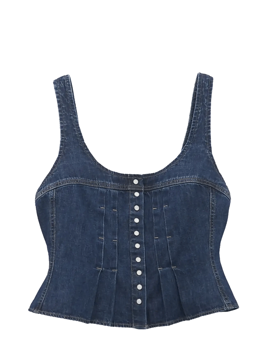 Wrangler - PLEATED CORSET TOP - crop tops - lone rider - 1