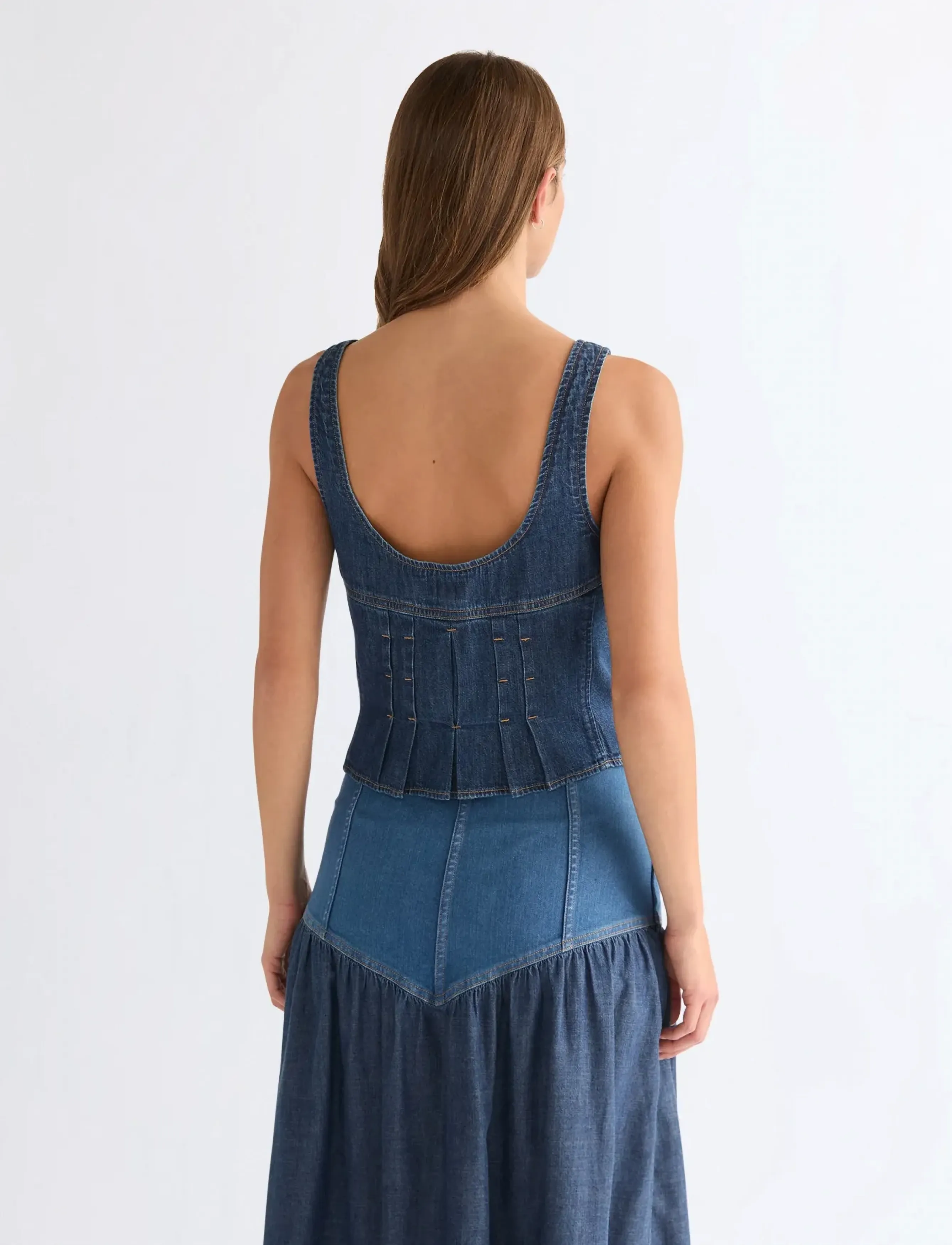 Wrangler - PLEATED CORSET TOP - crop tops - lone rider - 2